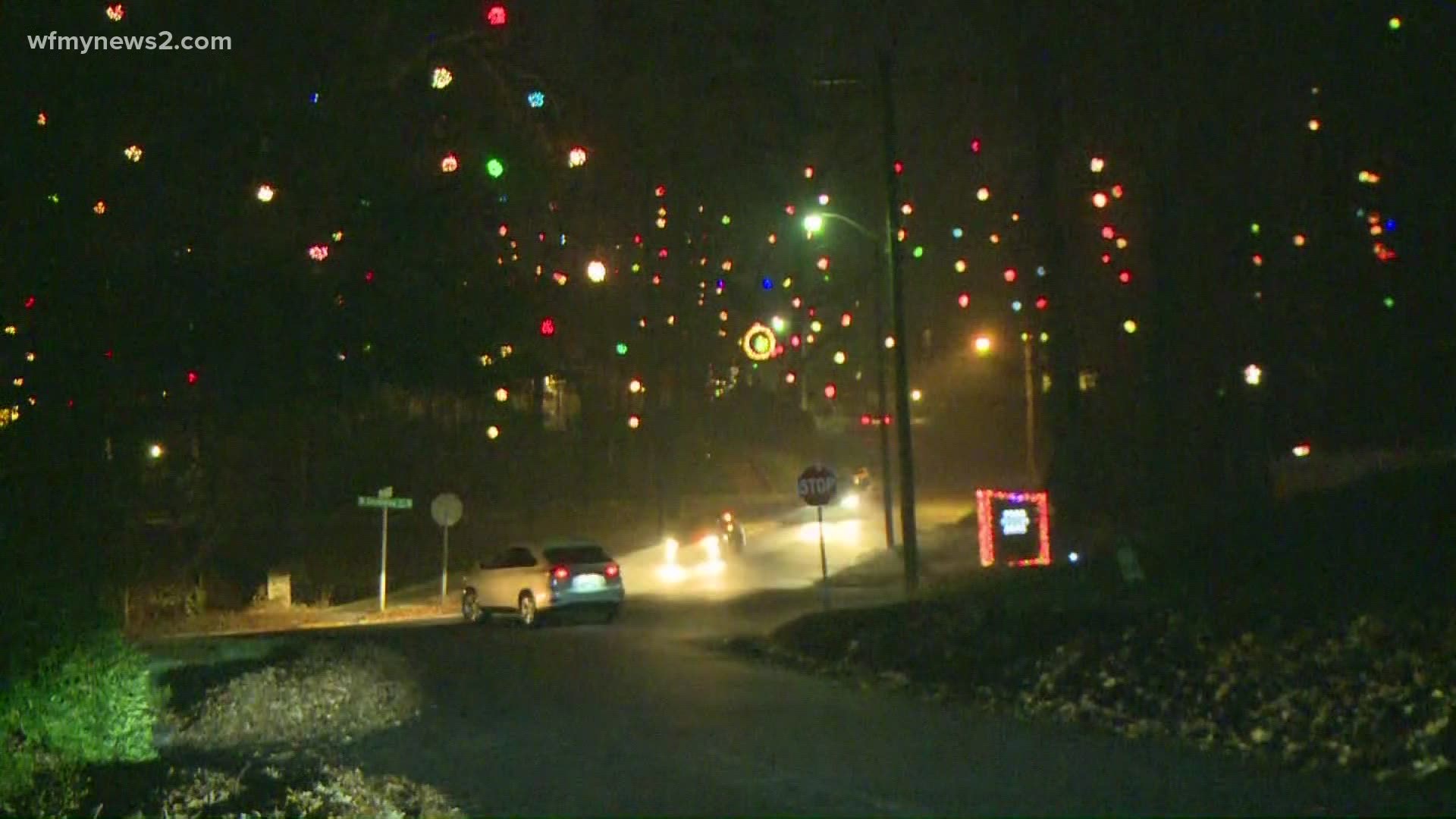 The Sunset Hills neighborhood put up its famous holiday decorations - the ball lights. The 5K that goes along with it starts on December 3.