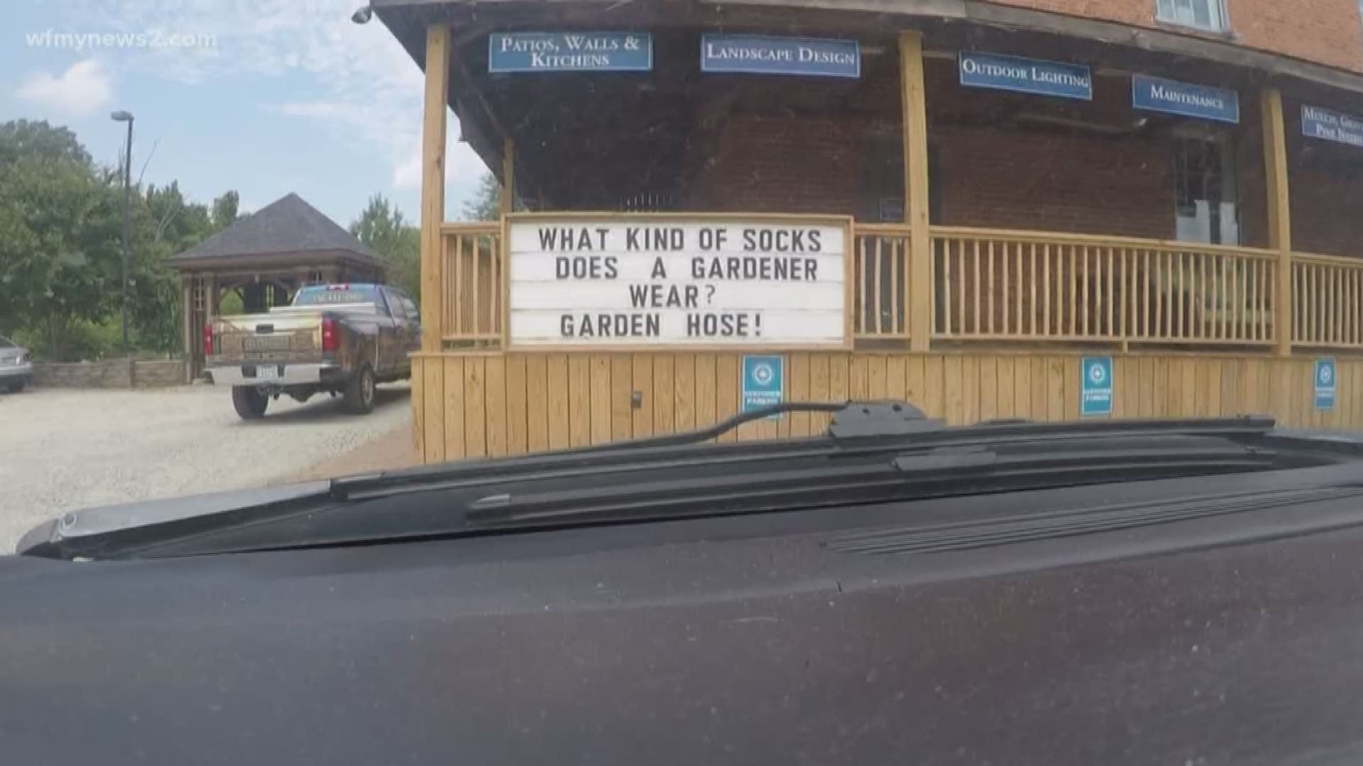 Triad Landscapers Put Jokes on Their Sign