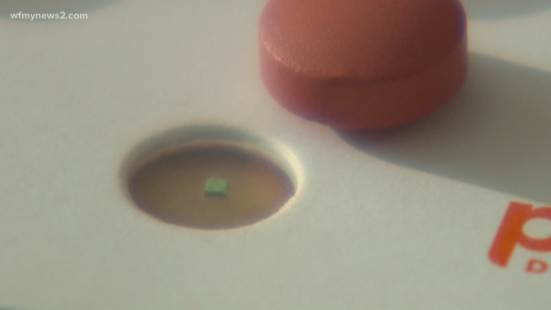 A pill with a chip inside it can notify someone when you take it.