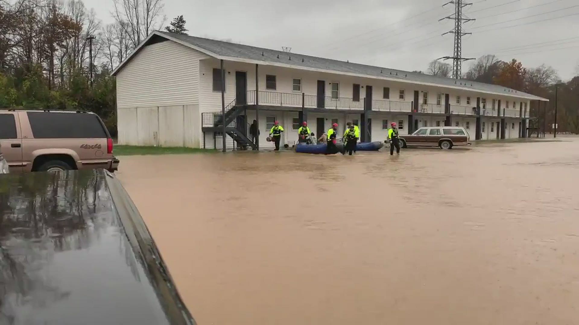 Residents were evacuated at an apartment building in the 2400 blk of Old Greensboro Rd. in Winston-Salem.