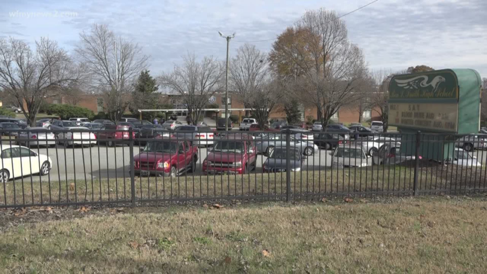 Smith High's School Resource Officer arrested Steve Spence who came on campus and walked into the cafeteria. Spence was armed with 2 guns, and a backpack that contained boxes of bullets, police confirm. He was also driving a stolen car.