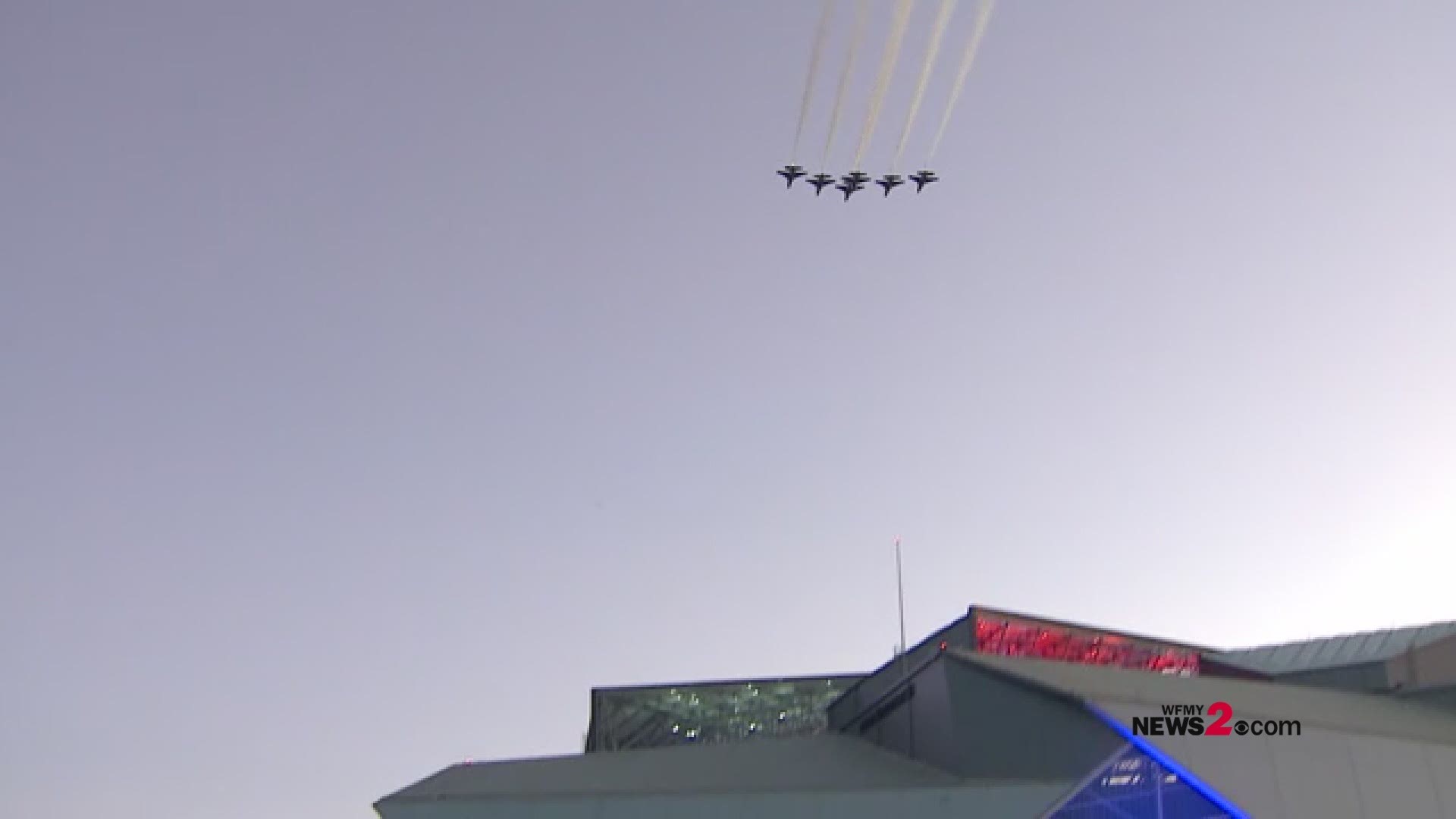 Amazing! Fighter jets fly over Mercedes-Benz Stadium in Atlanta before kickoff of Super Bowl 53!