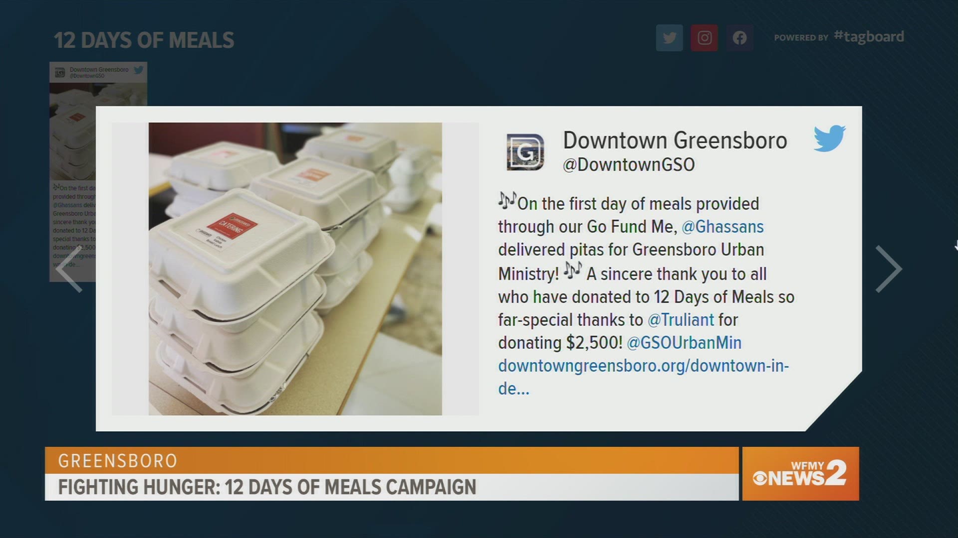 Downtown Greensboro Inc. launches “12 Days of Meals” campaign in December.