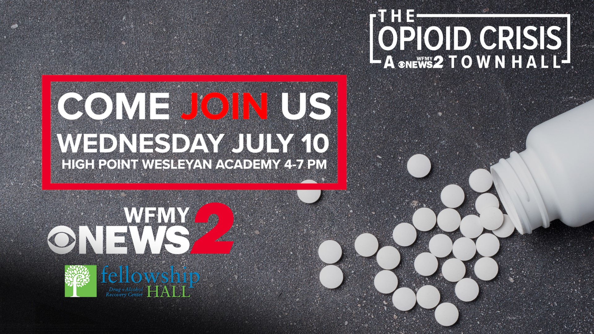Every day, nearly 5 North Carolinians die from a medication or drug overdose. WFMY News 2 wants to be part of the solution, by working with the NC Attorney General to host a community discussion about the problem. It’s Wednesday, July 10 at Wesleyan Academy in High Point. Doors open at 4p.