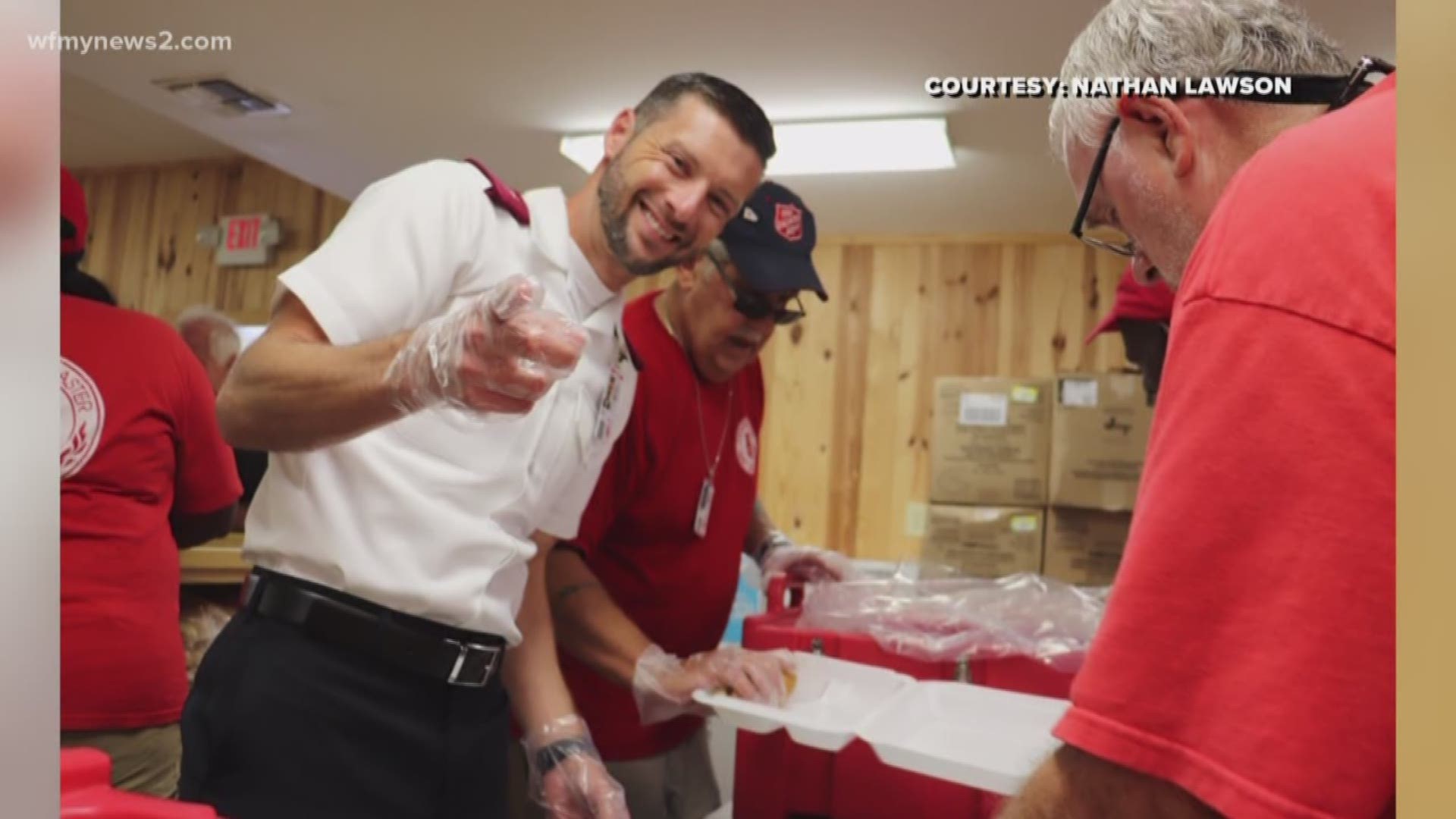 A salvation army member based in Greensboro is doing what he can to help people hit hard by Hurricane Dorian out on the Outer Banks.