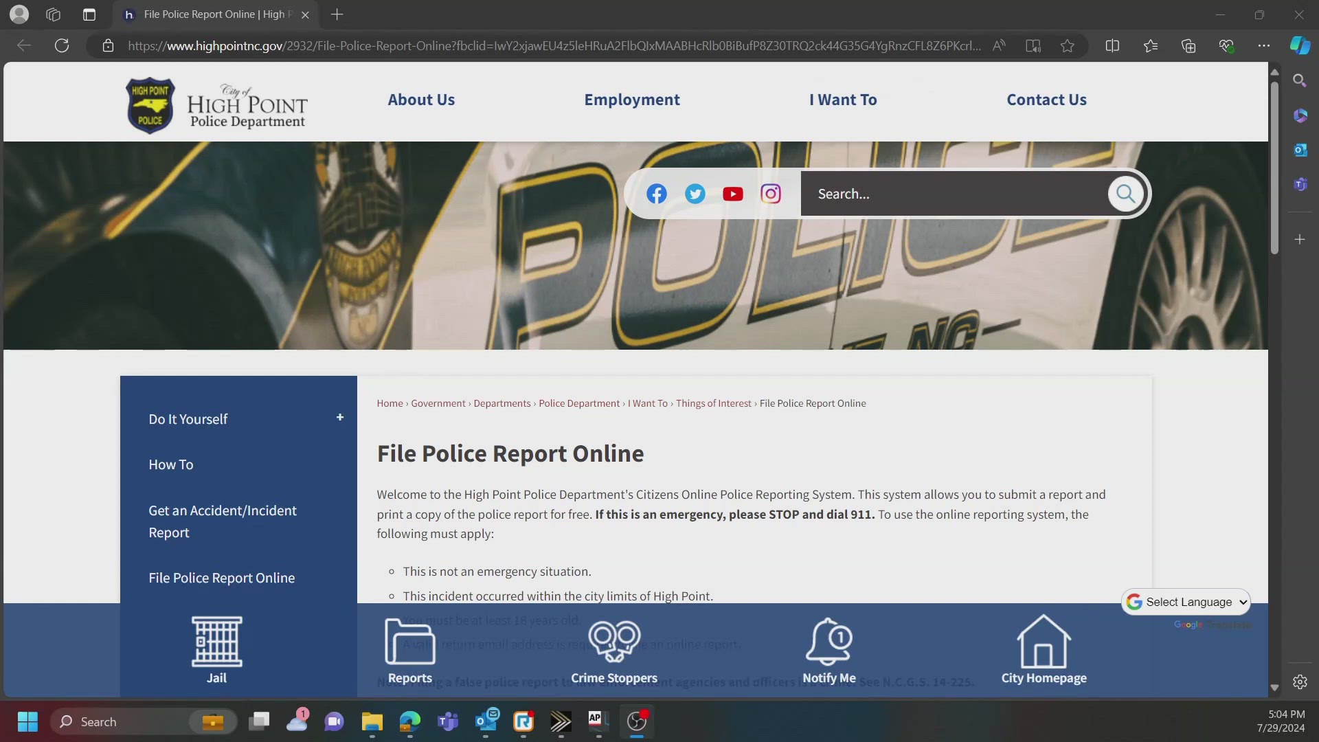 The department said the new workflow will help people get reports sooner and free up officer to respond to emergencies.