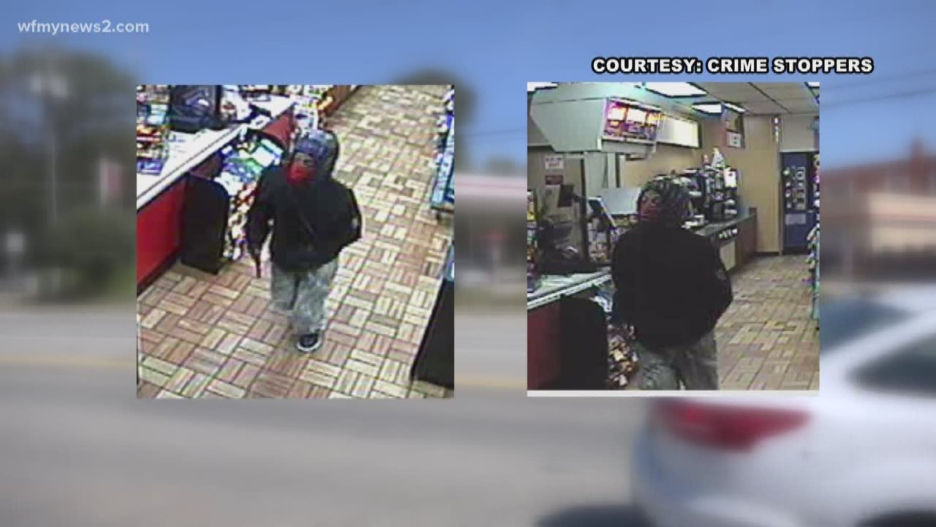 Greensboro police say they’re looking for two men in connection to a string of violent armed robberies targeting gas stations.