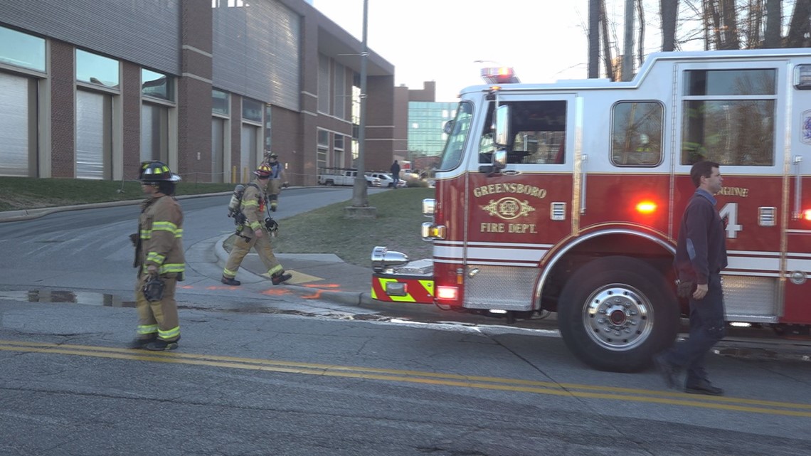 Parking deck fire at Moses Cone Hospital