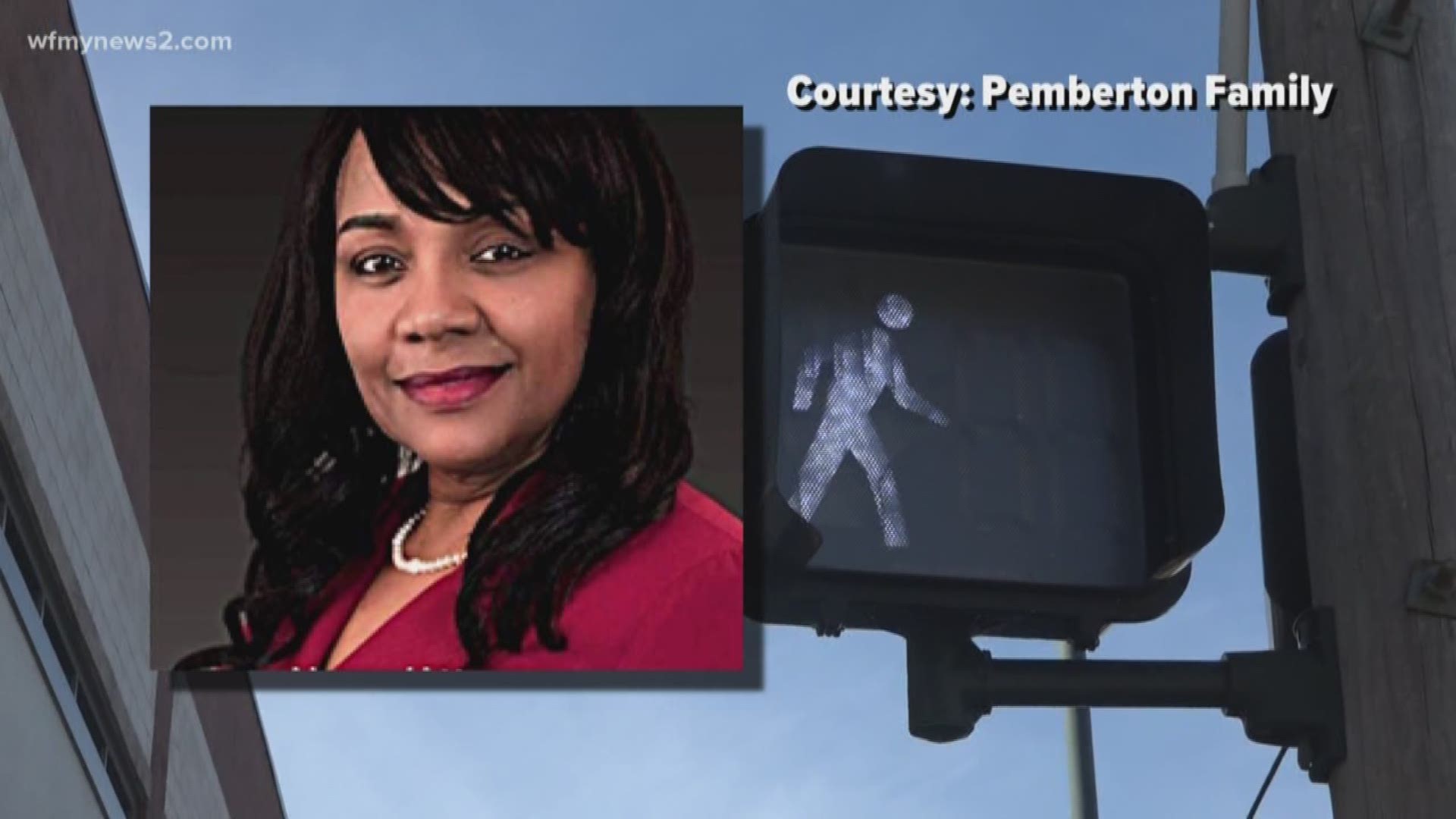 Greensboro Police say Caroline Tomlinson-Pemberton was in a crosswalk downtown, Wednesday morning,  when she was hit.