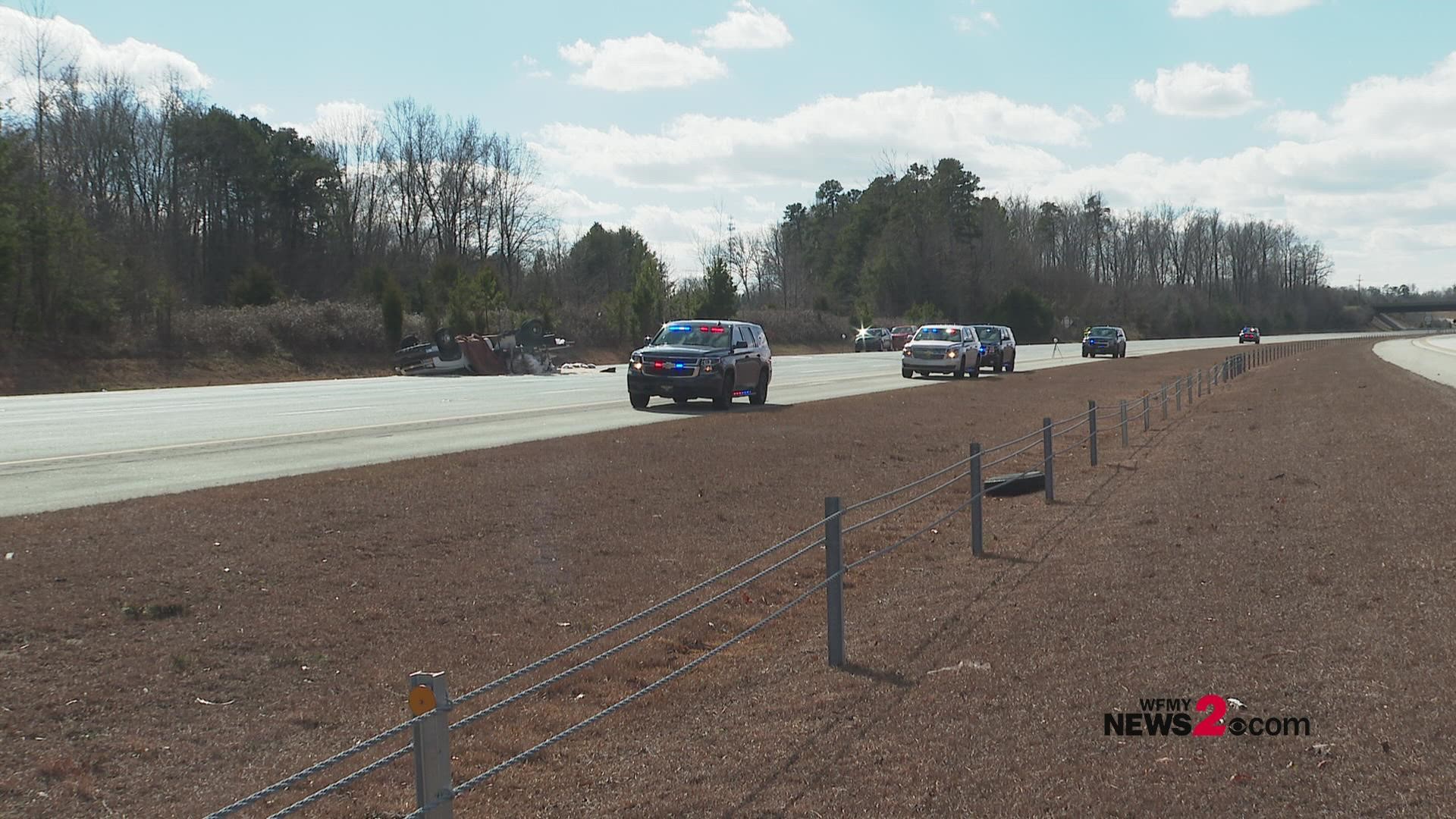 Greensboro police said a person is dead after a crash on I-85 Thursday.