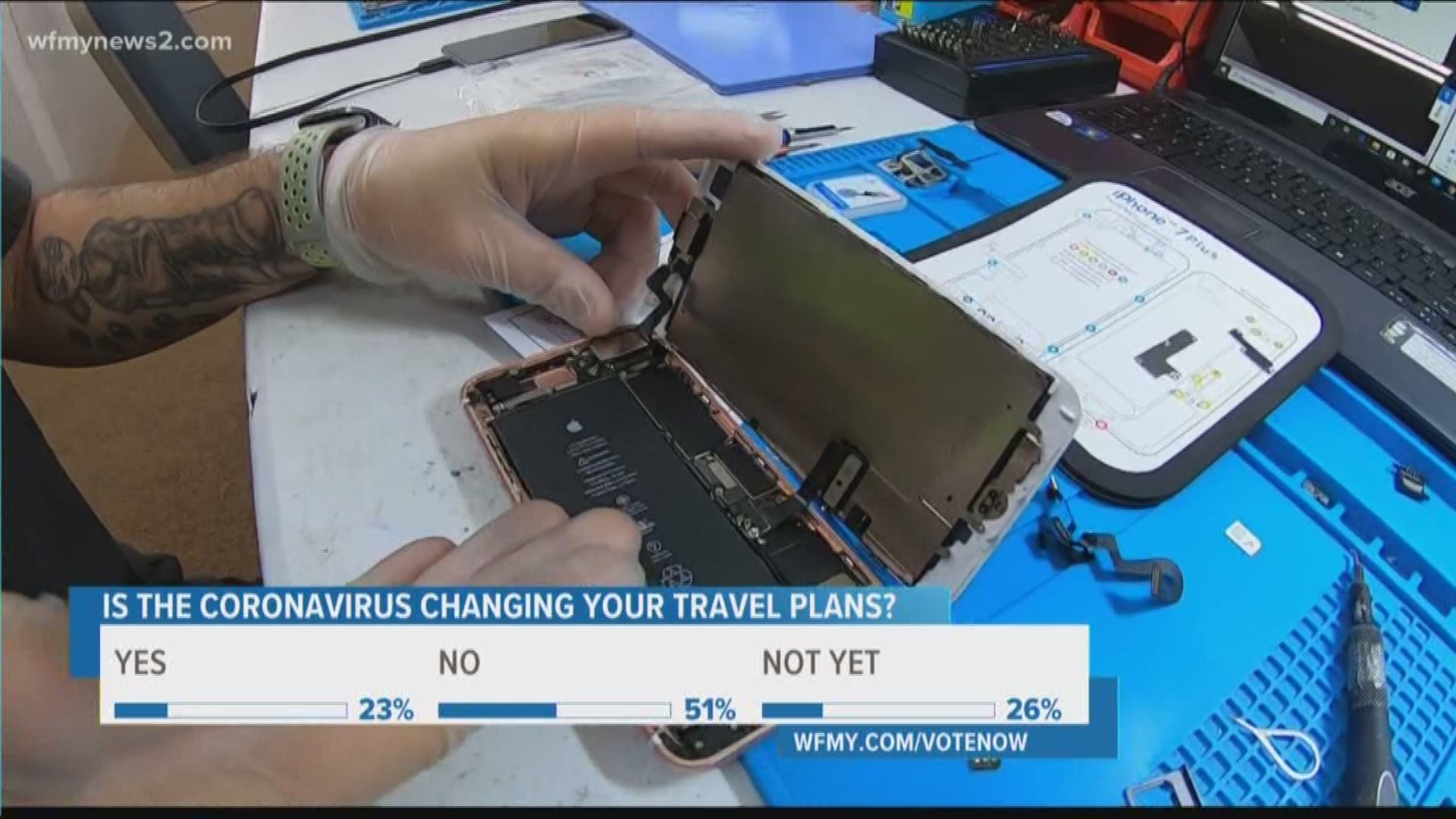 The coronavirus, which originated more nearly 8,000 miles away, is threatening a business here in North Carolina.