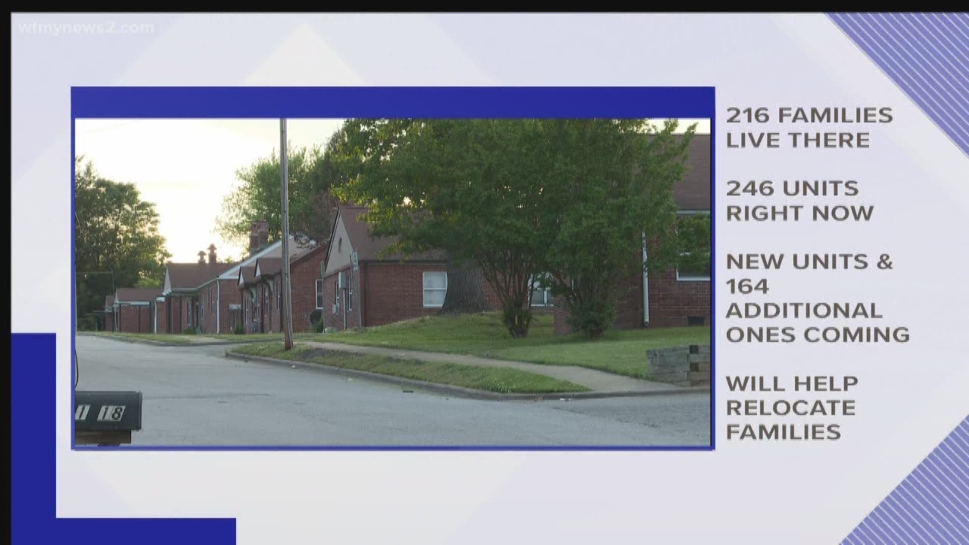 The housing authority says they'll demolish 246 units in the Daniel Brooks Homes neighborhood.