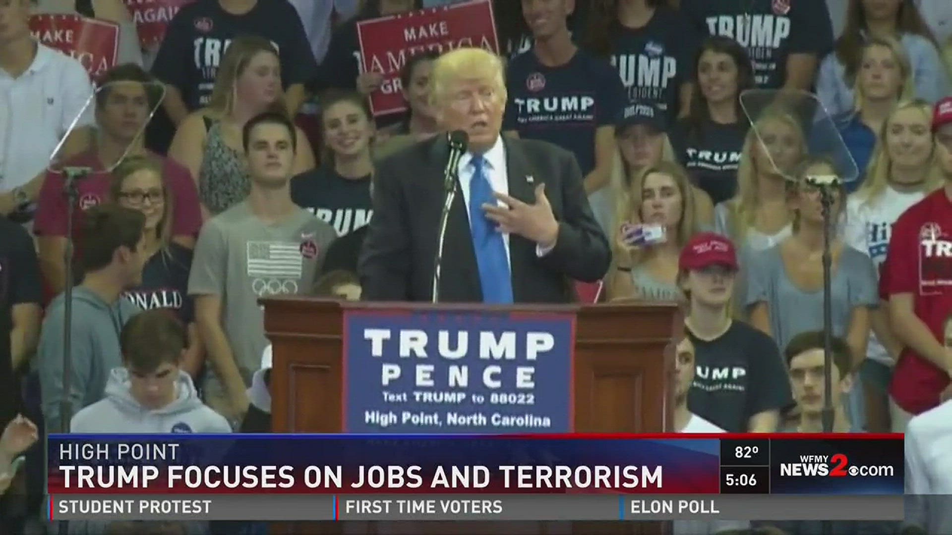 Trump Focuses On Jobs And Terrorism