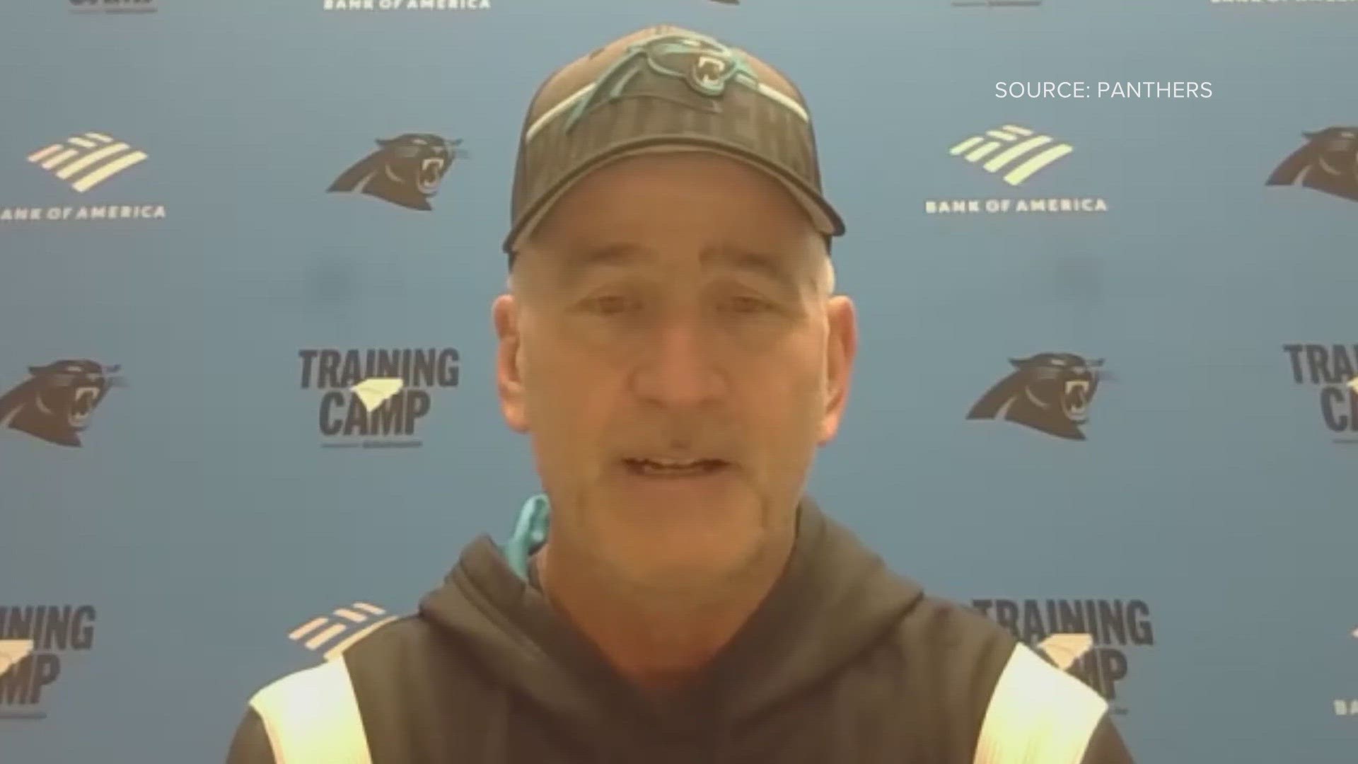 Carolina Panthers head coach talks ahead of 1st preseason game