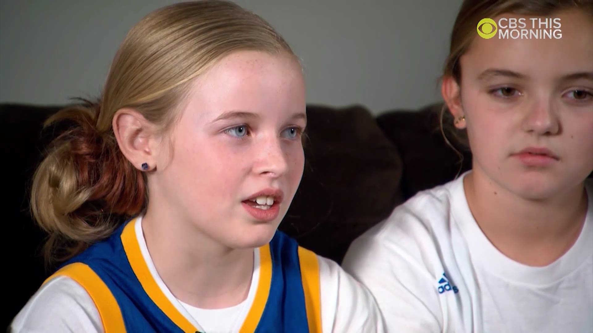 Riley Morrison wrote to Warriors' Steph Curry asking why his shoes don't come in girls' sizes.