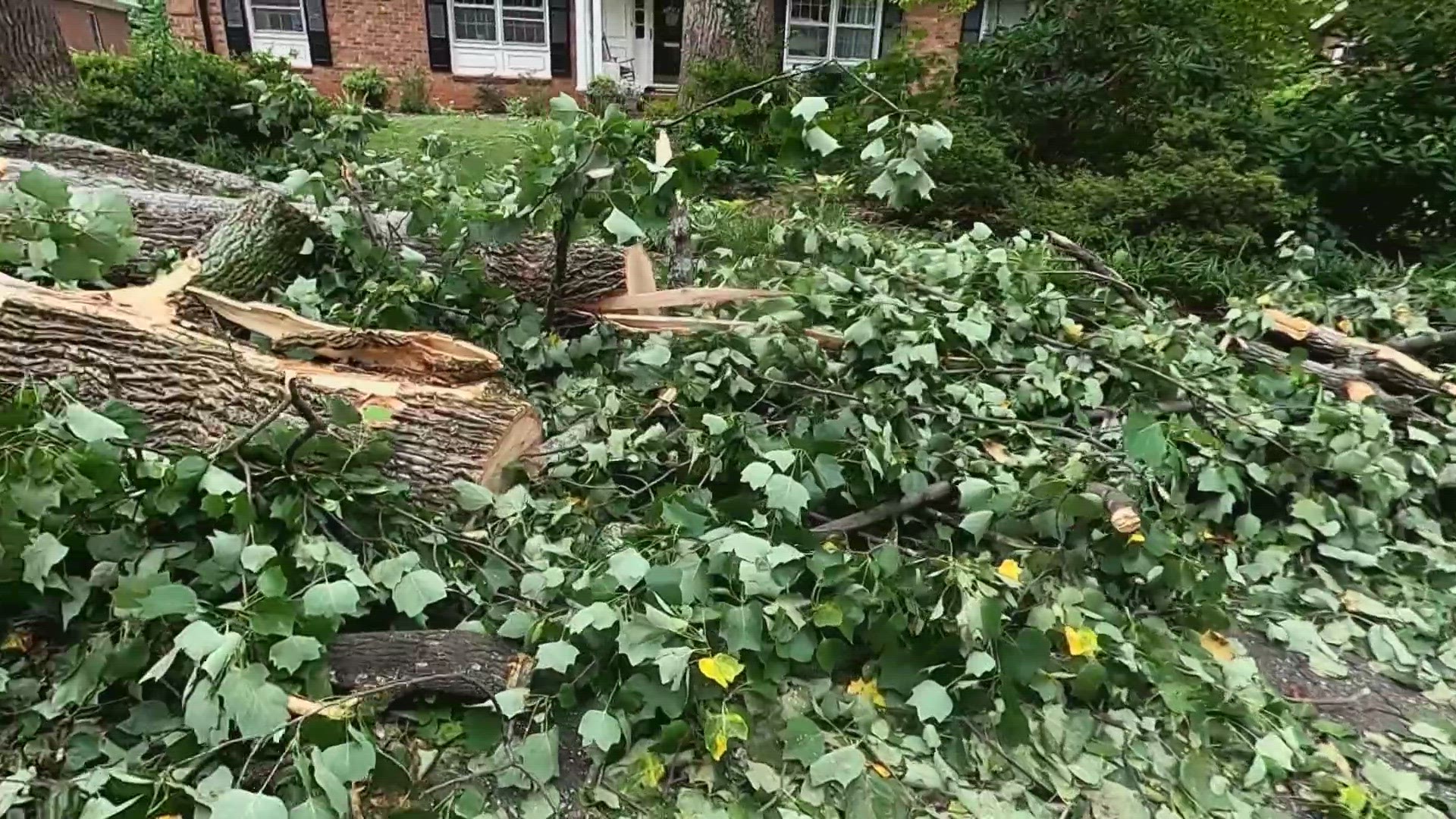 Severe weather over the weekend knocked out power, toppled trees, and flooded neighborhoods, leaving a mess in several Triad communities.