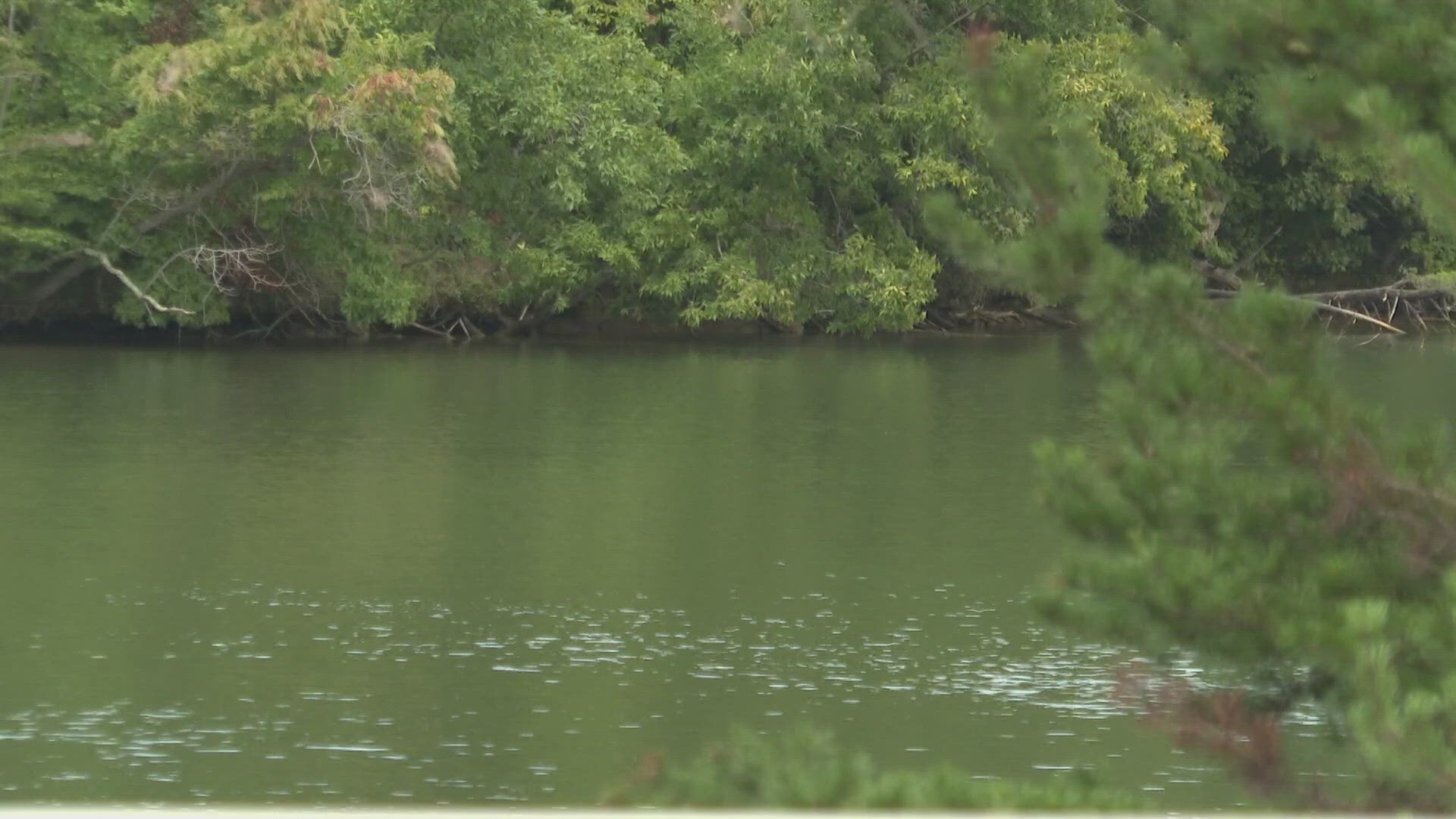 Belews Lake's water level was lowered by one foot.