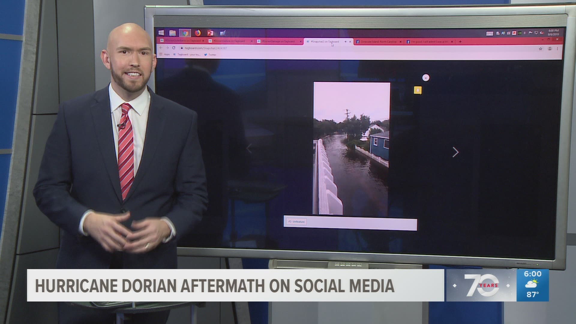 Several people along our coast are sharing their unbelievable experiences with Dorian on social media.