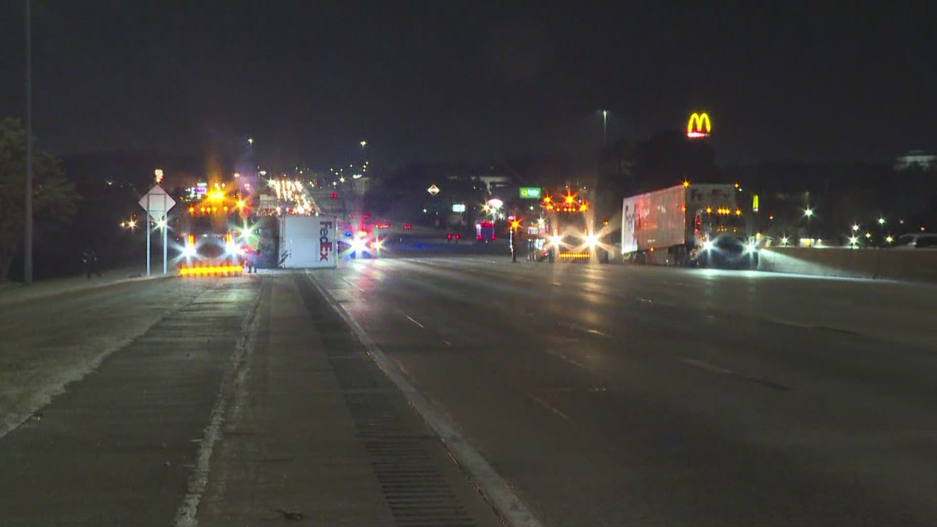 Police said I-40 West is closed at Regional Road.