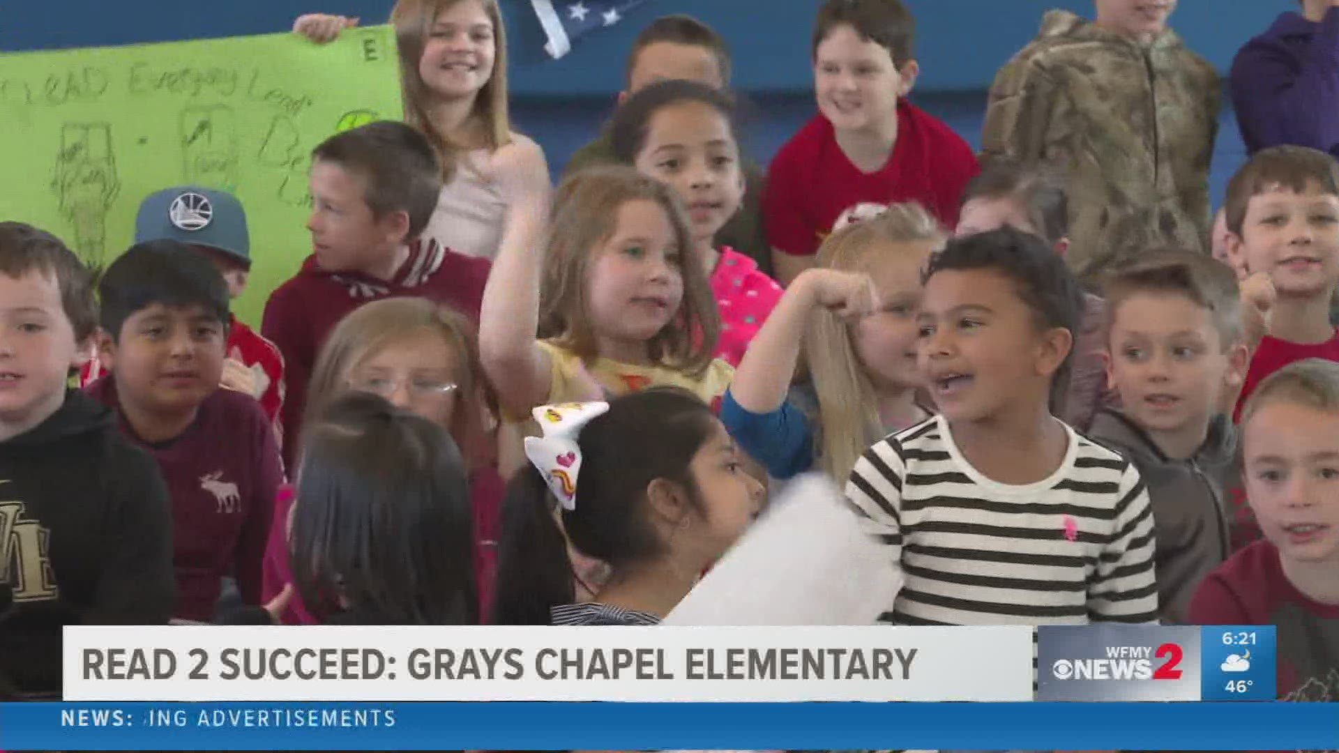 Our Read 2 Succeed is back this week at another great Triad school! We made our way to Grays Chapel Elementary.