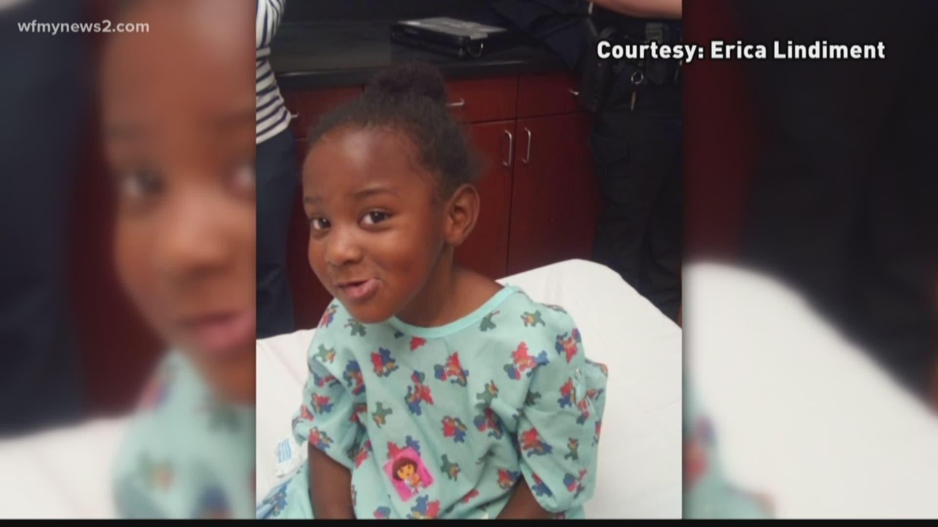 The little girl's mom met her at the hospital, and is relieved that she's safe.