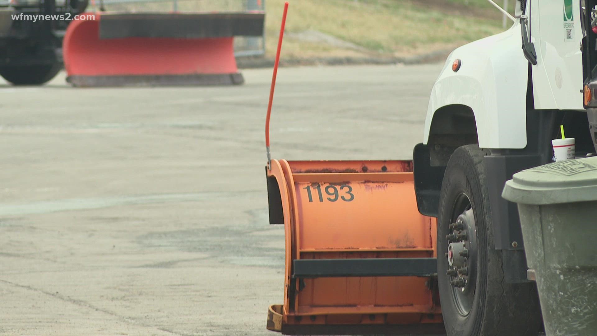 The city of Greensboro said as of five o'clock, all crews are activated for winter weather.