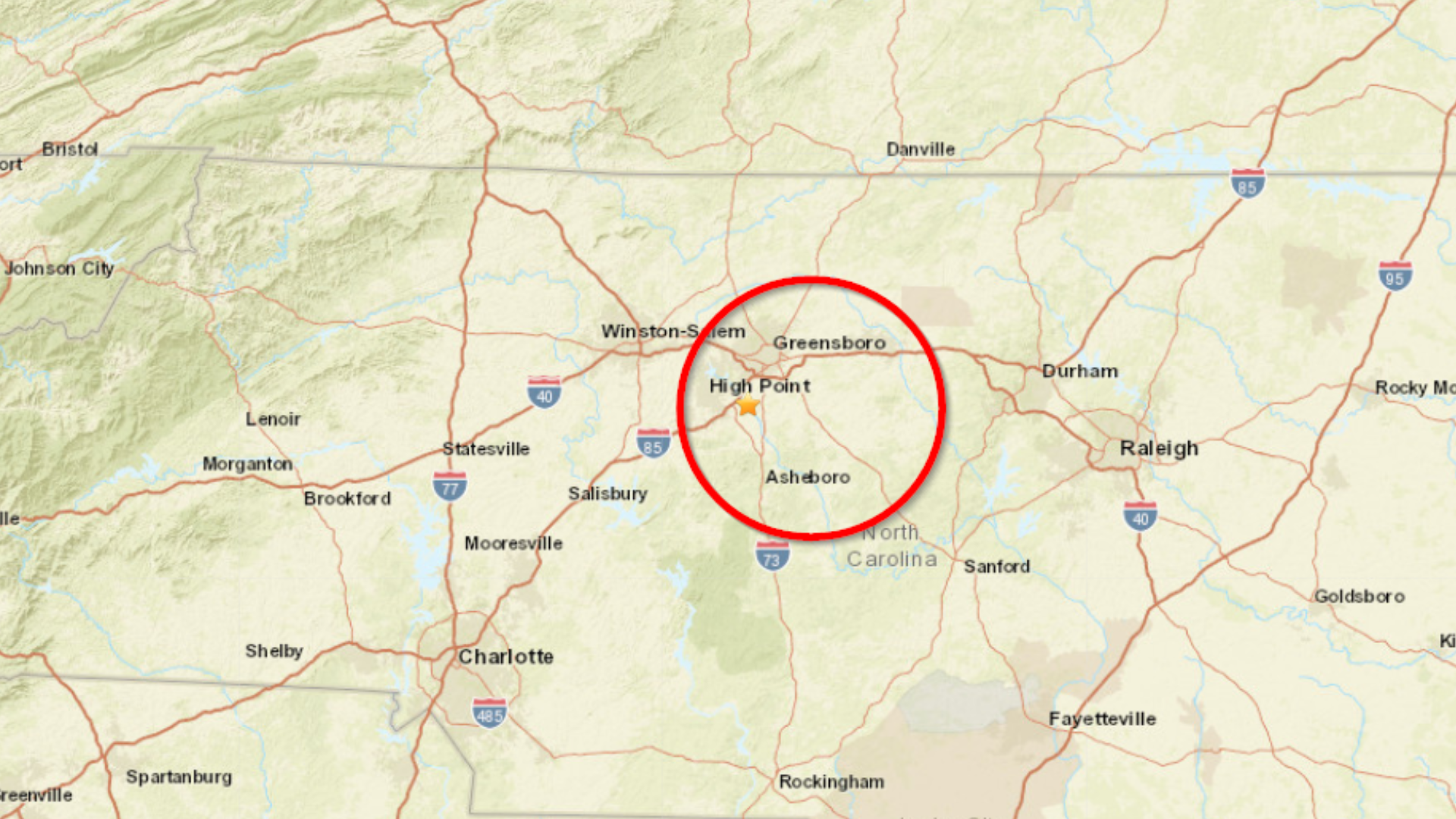 The United States Geological Survey (USGS) has confirmed a 2.6 magnitude earthquake struck near Archdale and was felt in the Guilford and Randolph Counties.