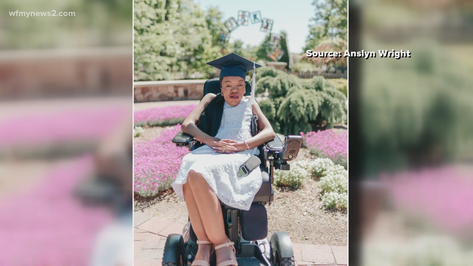 Anslyn Wright suffers from a form of muscular dystrophy and lives by the motto, “trust the process.” It’s helped her get to graduation day!