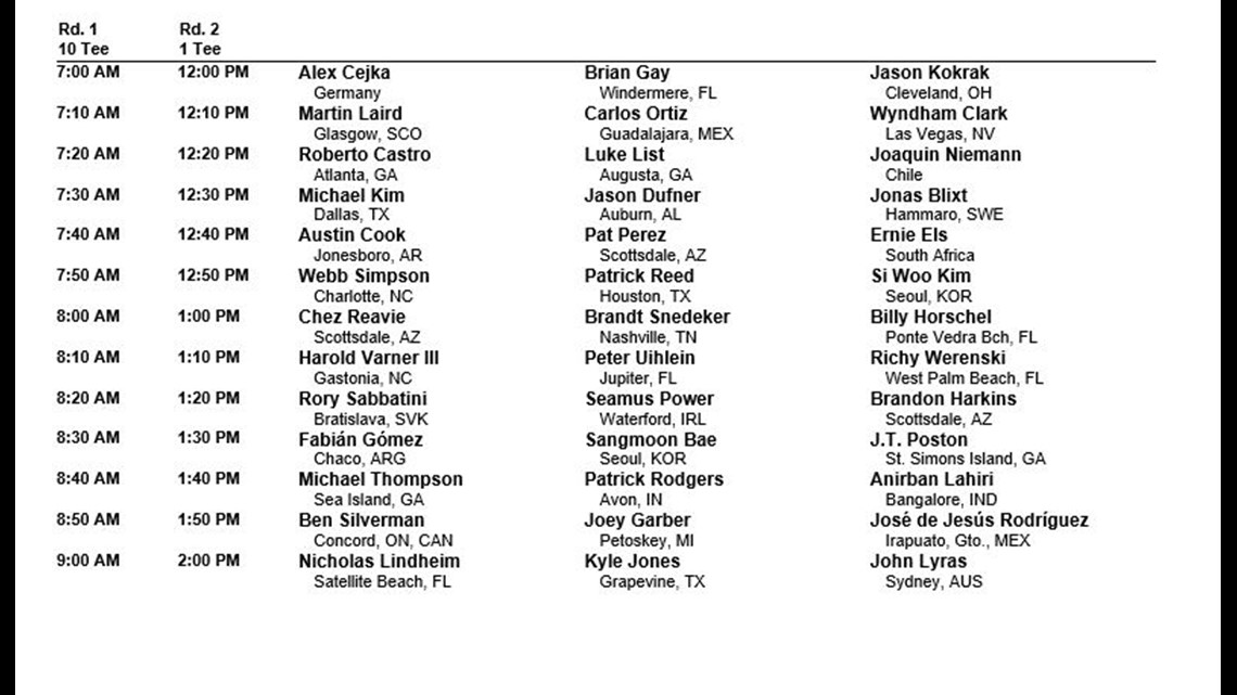 Wyndham Championship First & Second Round Pairings | wfmynews2.com