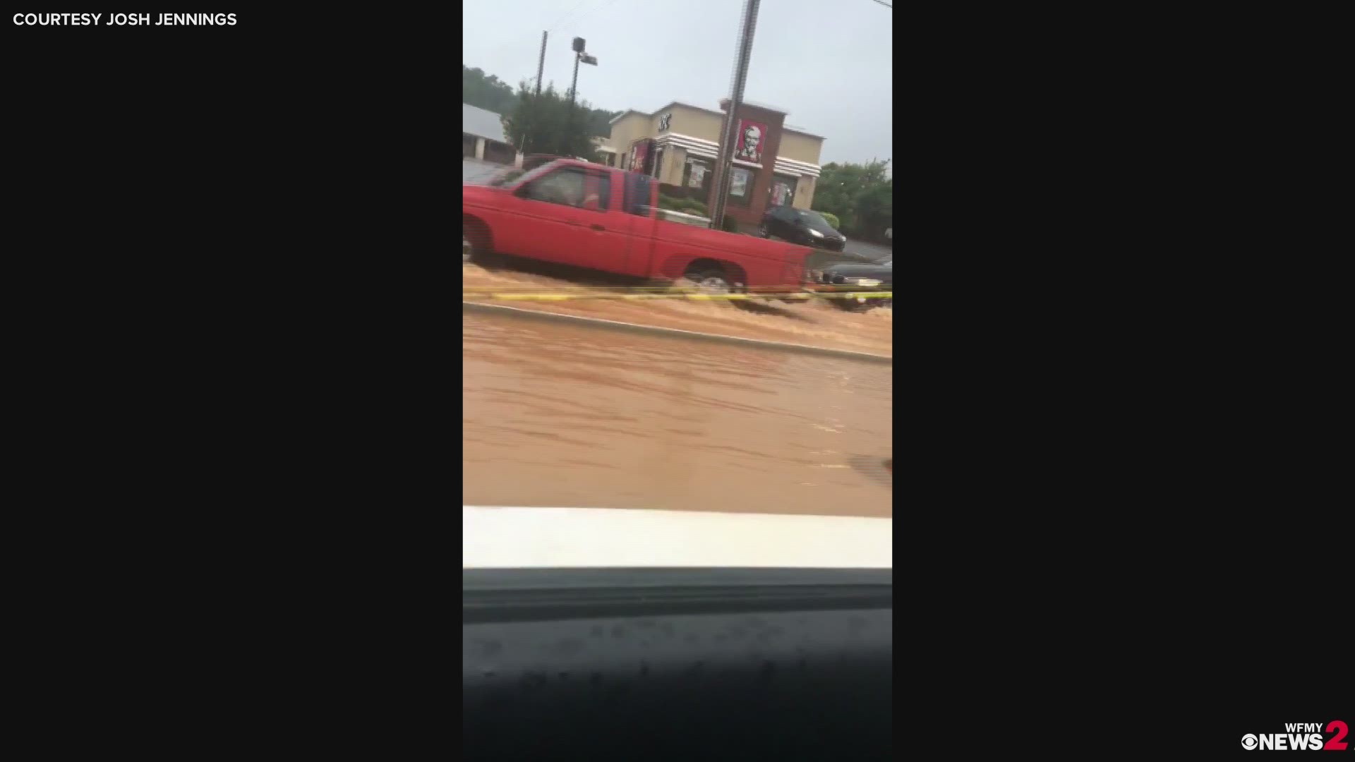 Flooding in Kernersville on S. Main St.