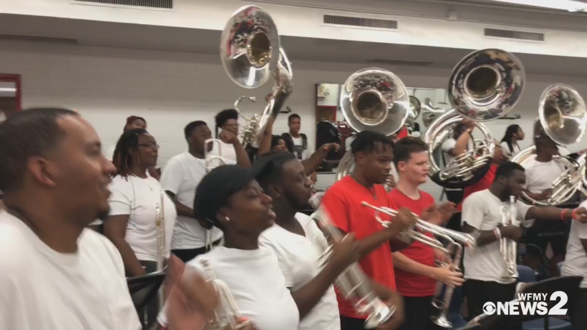 A sneak peek at WSSU?s Red Sea Of Sound during band camp, just days before their first performance.