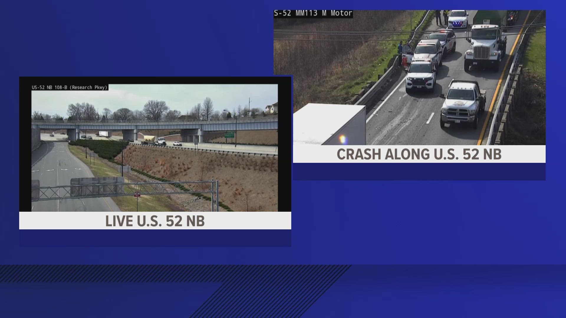All northbound lanes are reopened following a crash involving a semi-truck.