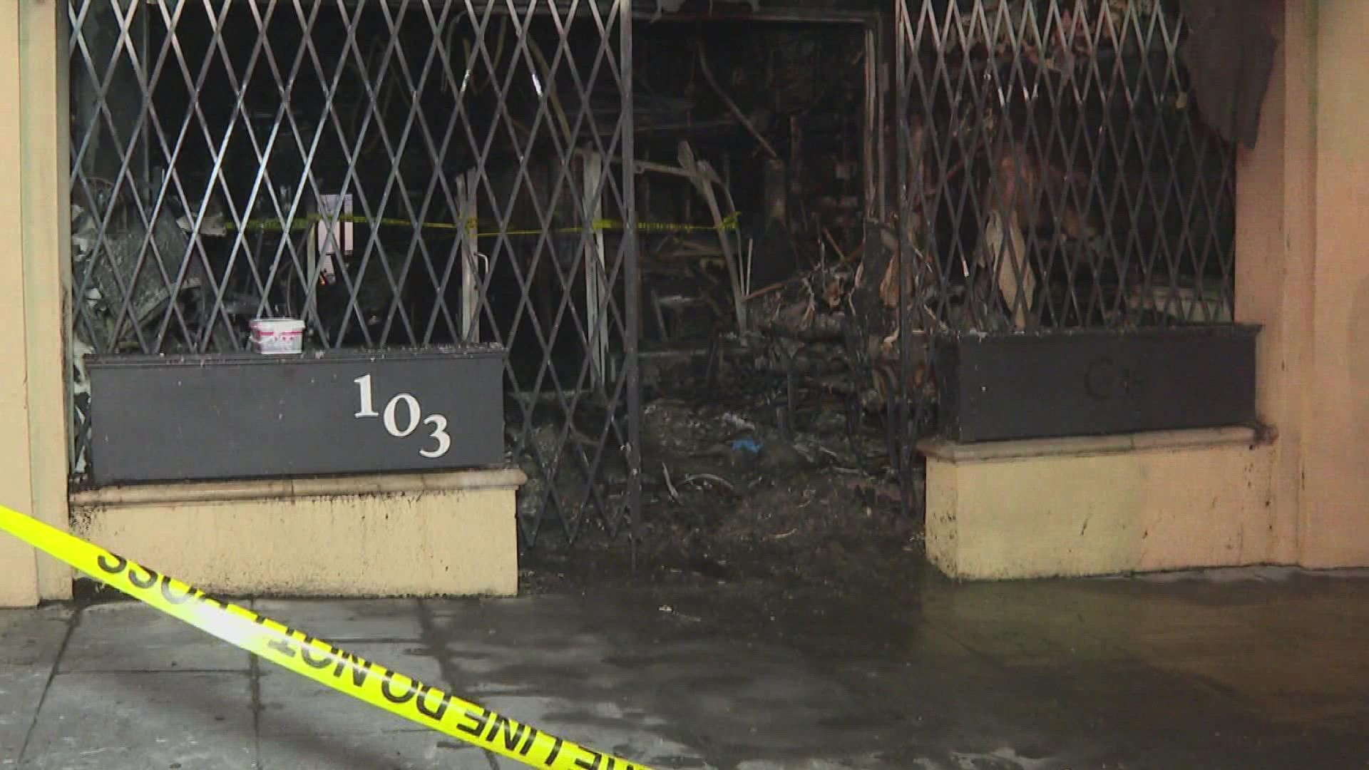 The inside of Brooker T's Cafe was unrecognizable after the fire. Other store owners and neighbors wanted to help the restaurant's owners.