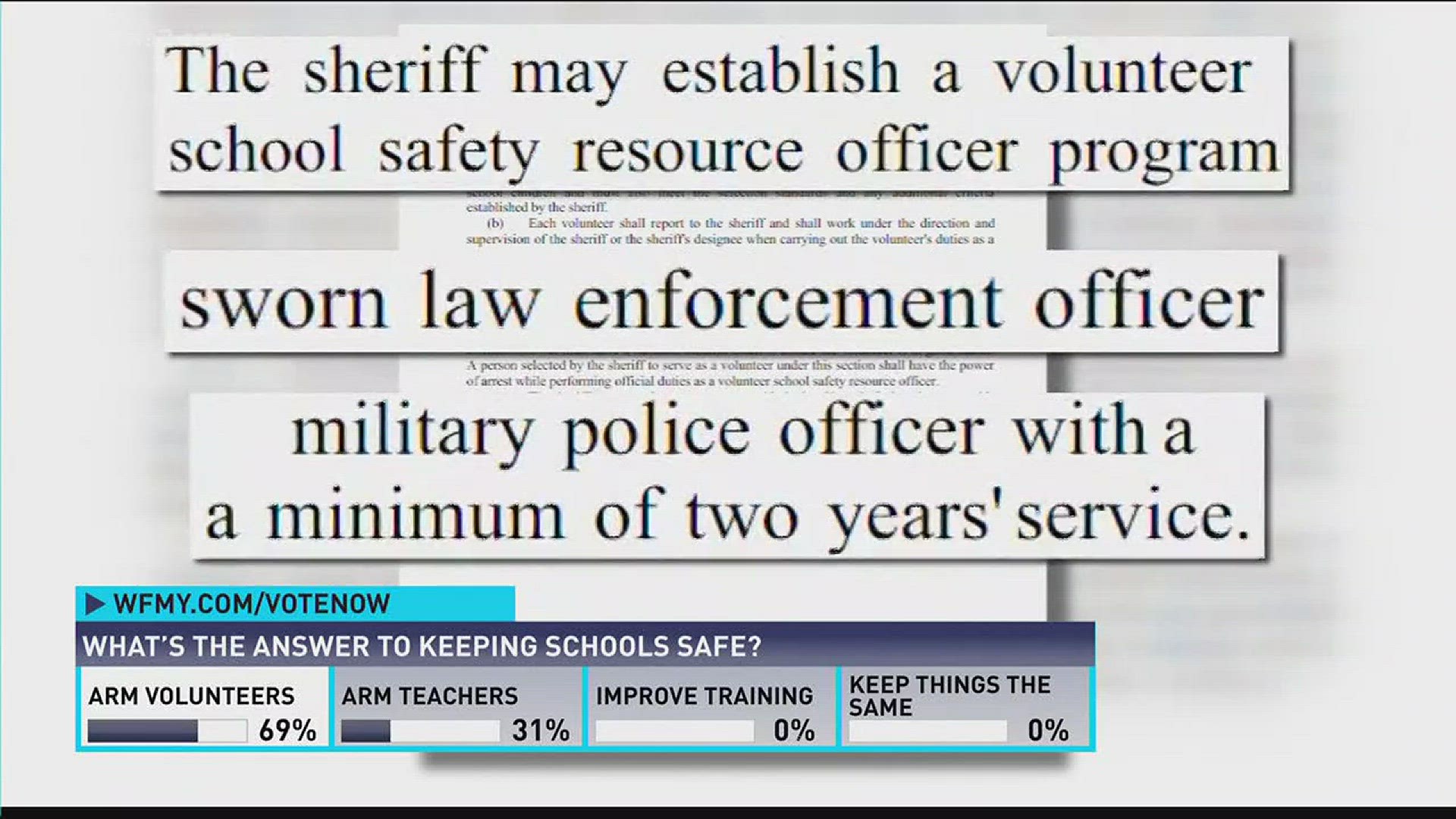 The Rockingham County Sheriff's Office and Rockingham County Schools are moving forward with a plan to put armed Volunteer School Safety Officers in schools.