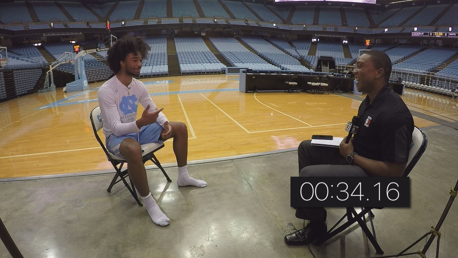 UNC freshman point guard Coby White sits down with WFMY News 2's Patrick Wright for one minute of rapid-fire questions.