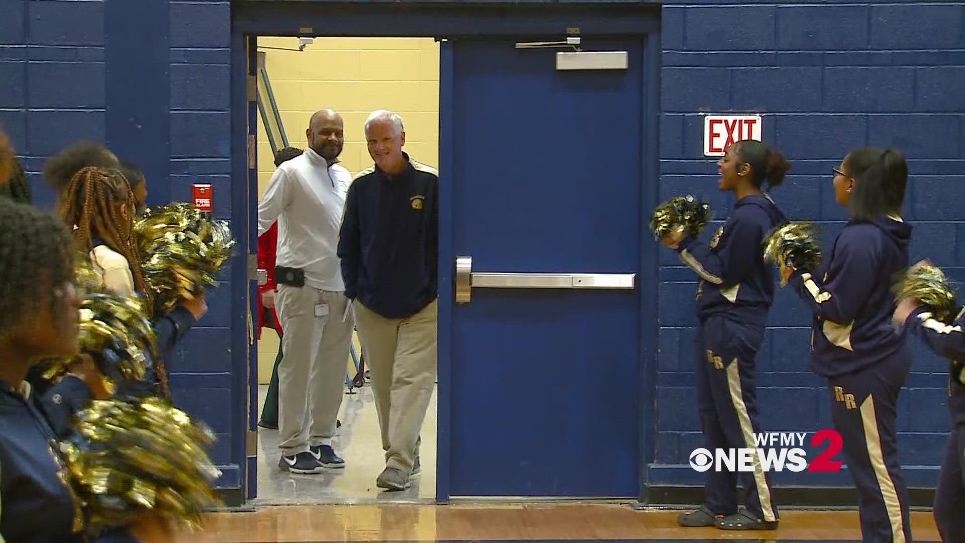 Jimmy Teague, head football coach of Reidsville High School, was named Carolina Panthers' High School Coach of the Year.