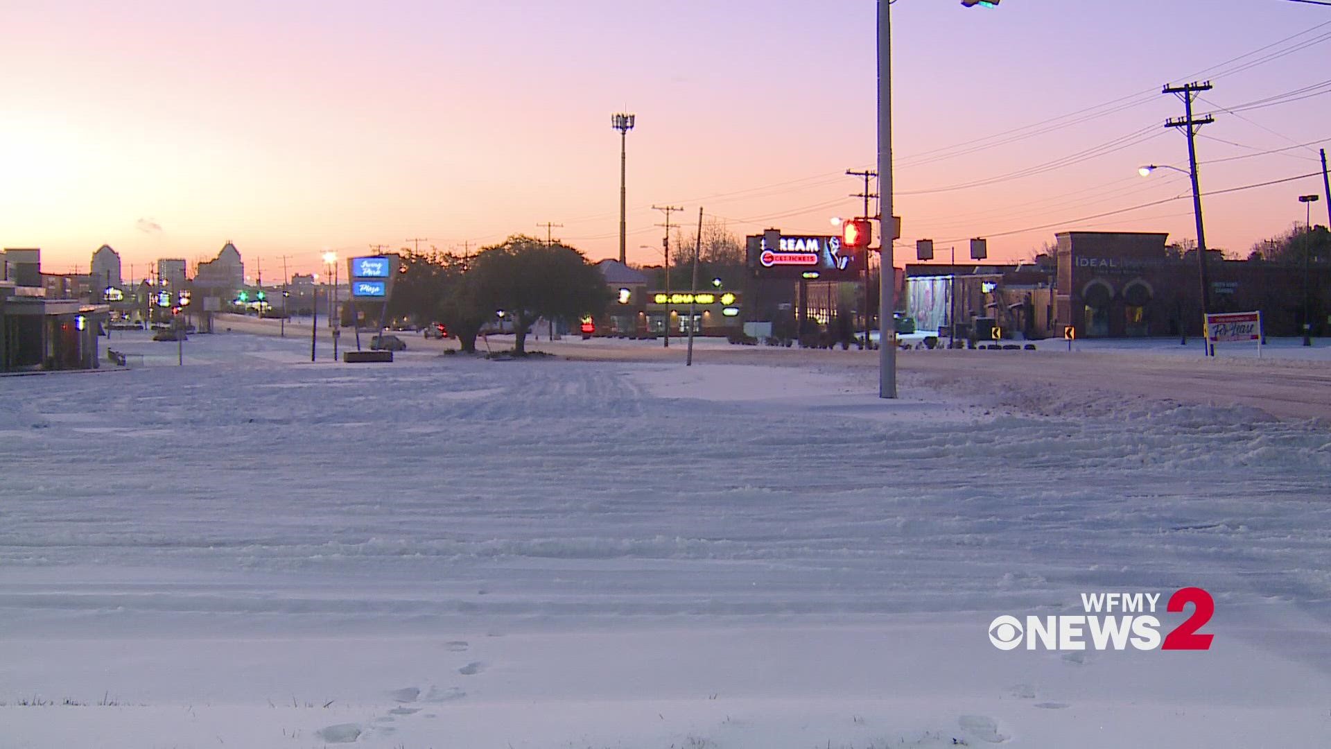 Here's a look at what Greensboro roads look like one day after the winter storm.