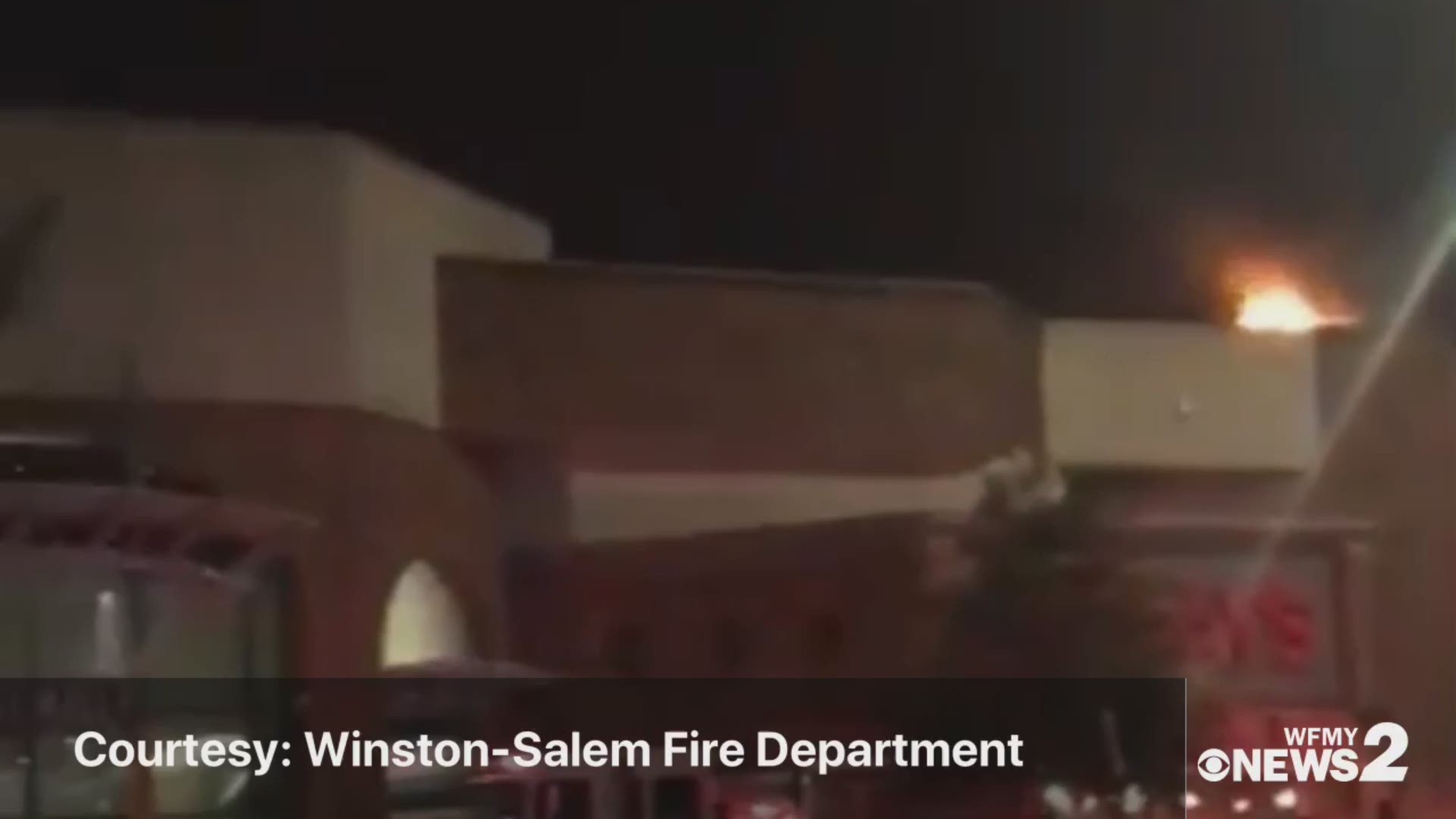 Hanes Mall officials say the Winston-Salem Fire Department responded to the two-alarm commercial fire quickly.