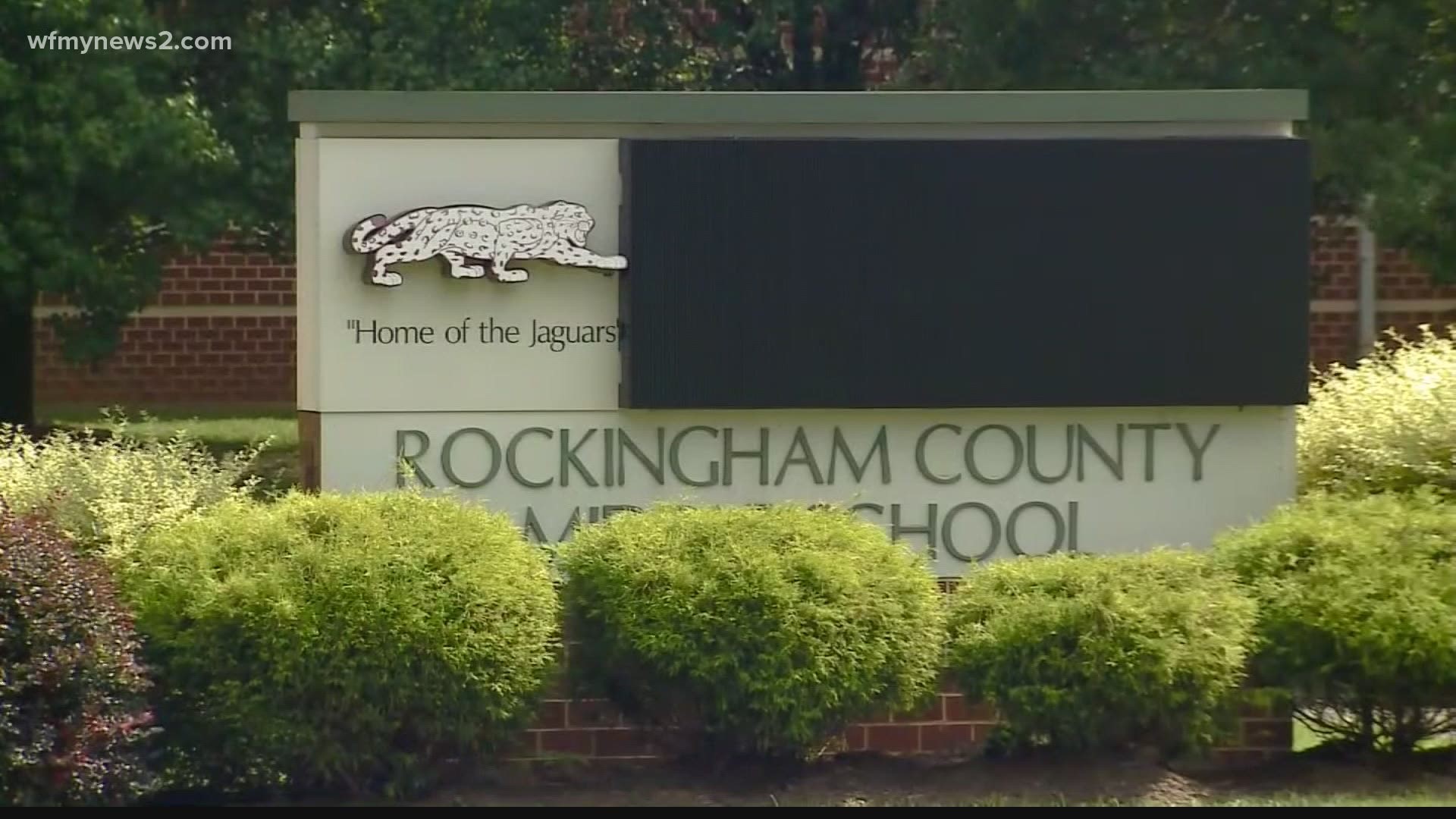 Western Rockingham Middle, Reidsville Middle and Holmes Middle are closed. A single classroom at Rockingham Middle is closed.