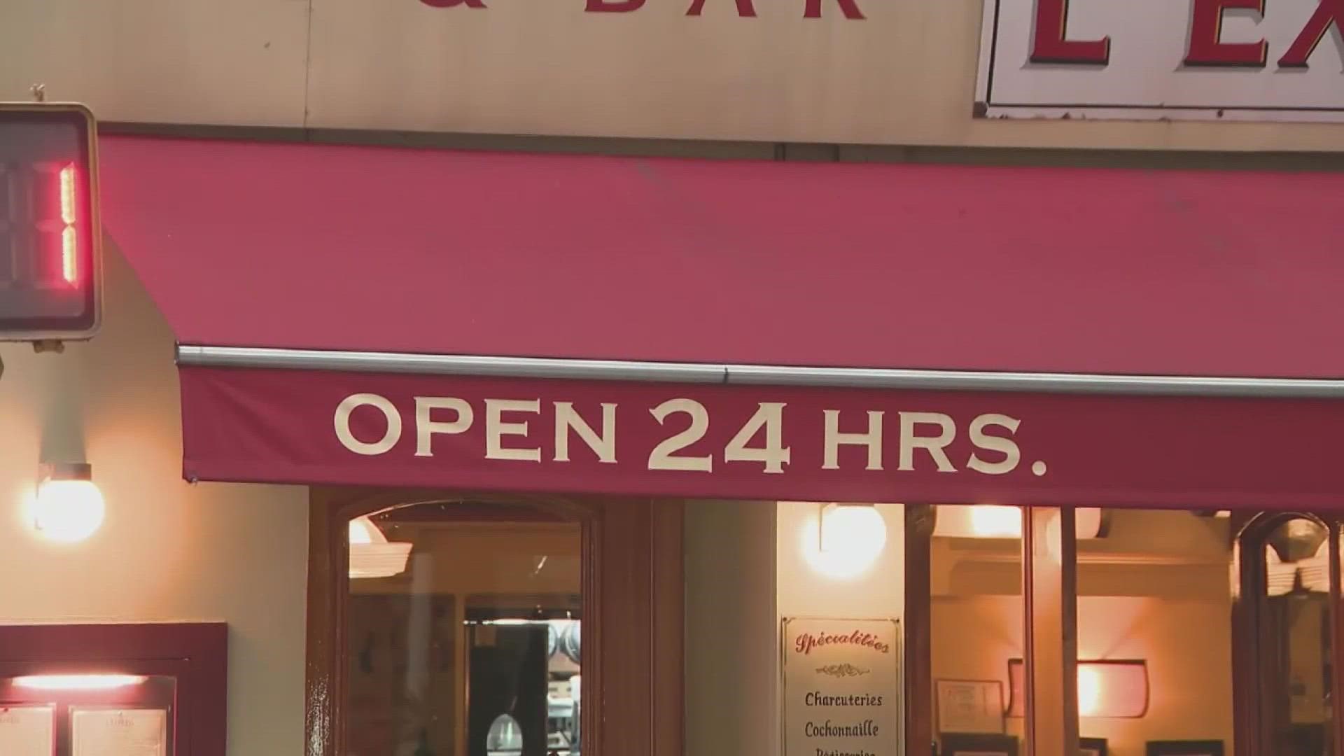 Many restaurants and businesses are closing instead of staying open all night.