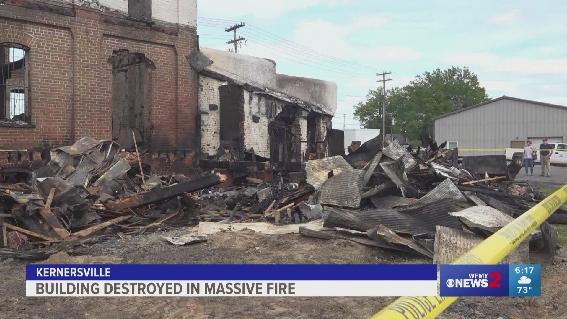 WFMY News 2 was in Kernersville on Sunday speaking to residents after the fire that destroyed the Caudill's Electric building on Bodenhamer Street.