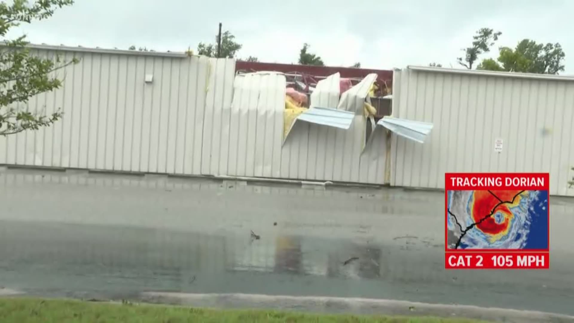 Dorian approaches while the city tries to recover from tornadoes.