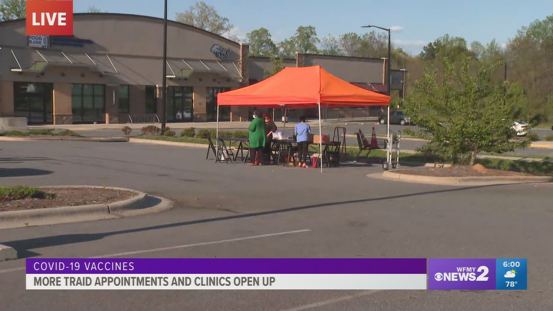 The Johnson and Johnson vaccine clinic is being held in the parking lot at the Renaissance Shops off Phillips Ave. Anyone 18 and older is eligible.