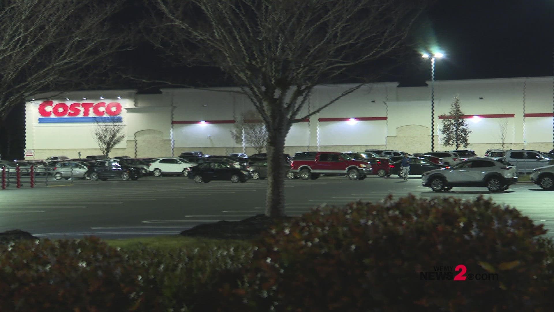 Police are investigating what led up to a car crashing into the Costco Thursday.