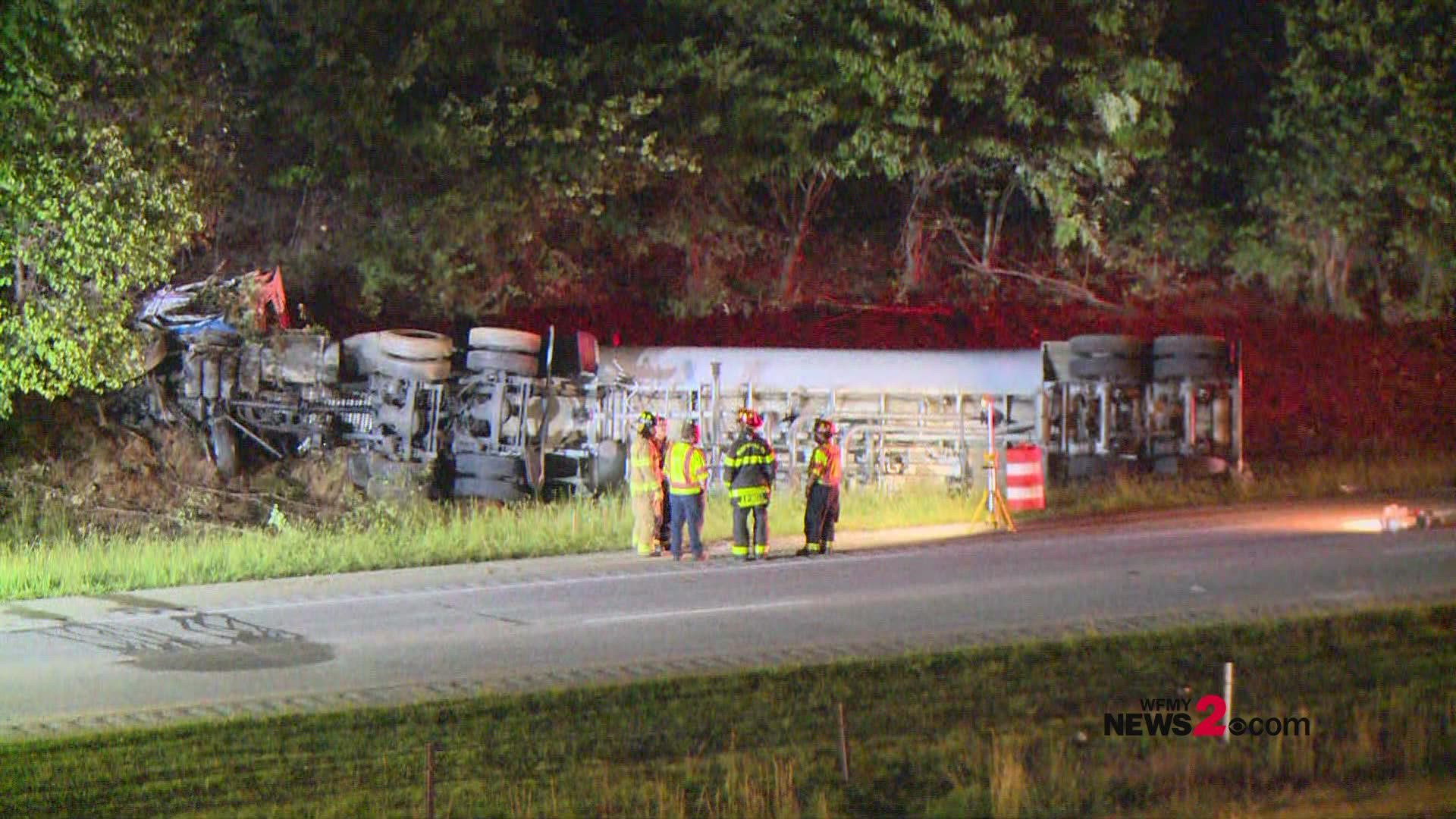 Westbound Interstate 40 crash closes road in Winston-Salem