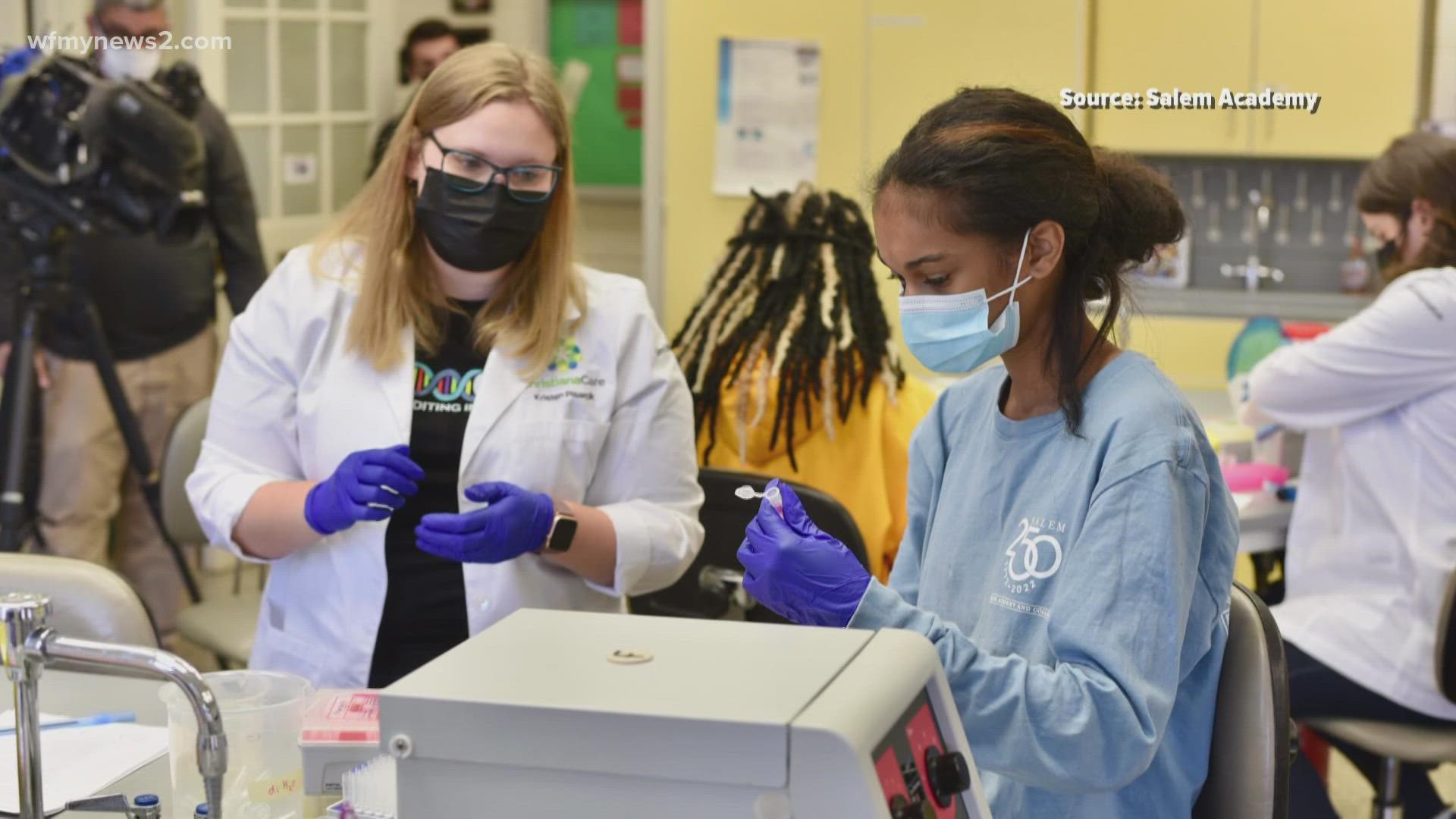 Salem Academy high school students are learning gene editing using “Crisper in a box.”