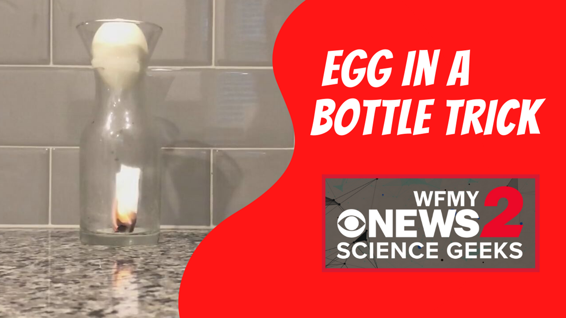 How to make a boiled egg squeeze into a bottle using air pressure.