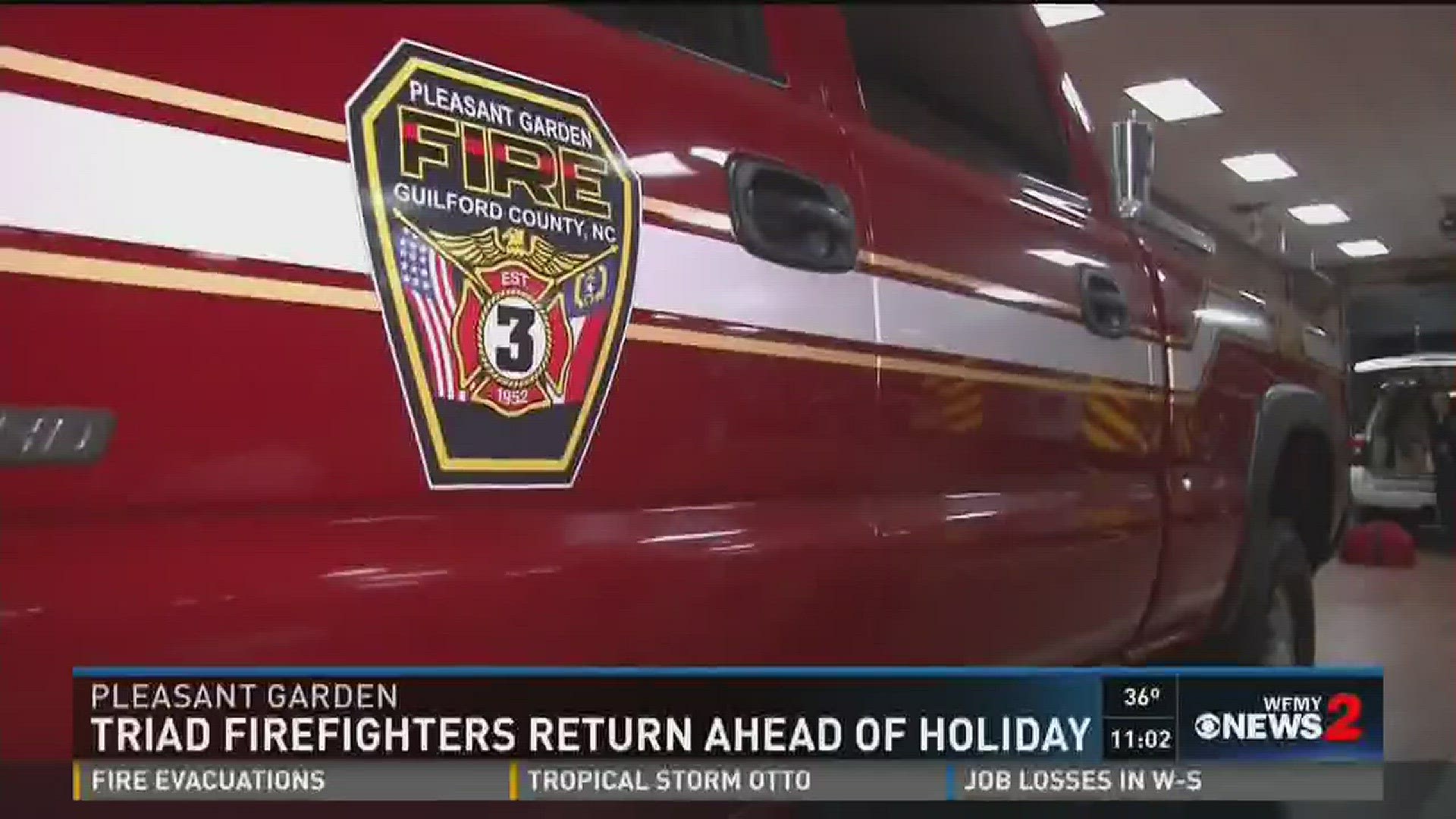 Fire Fighting Crew Home Before Thanksgiving