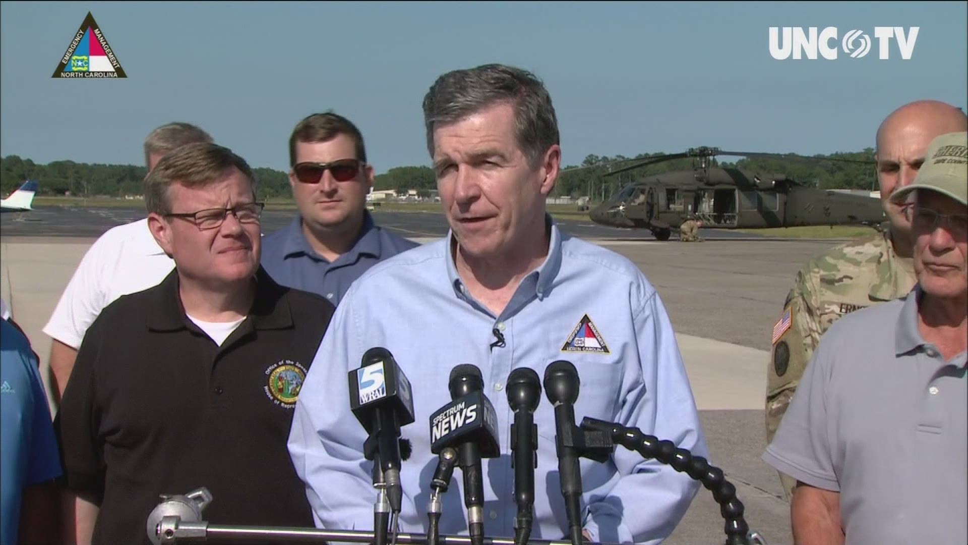 After a day touring damage at Emerald Isle and Ocracoke island, Governor Cooper spoke to the media.