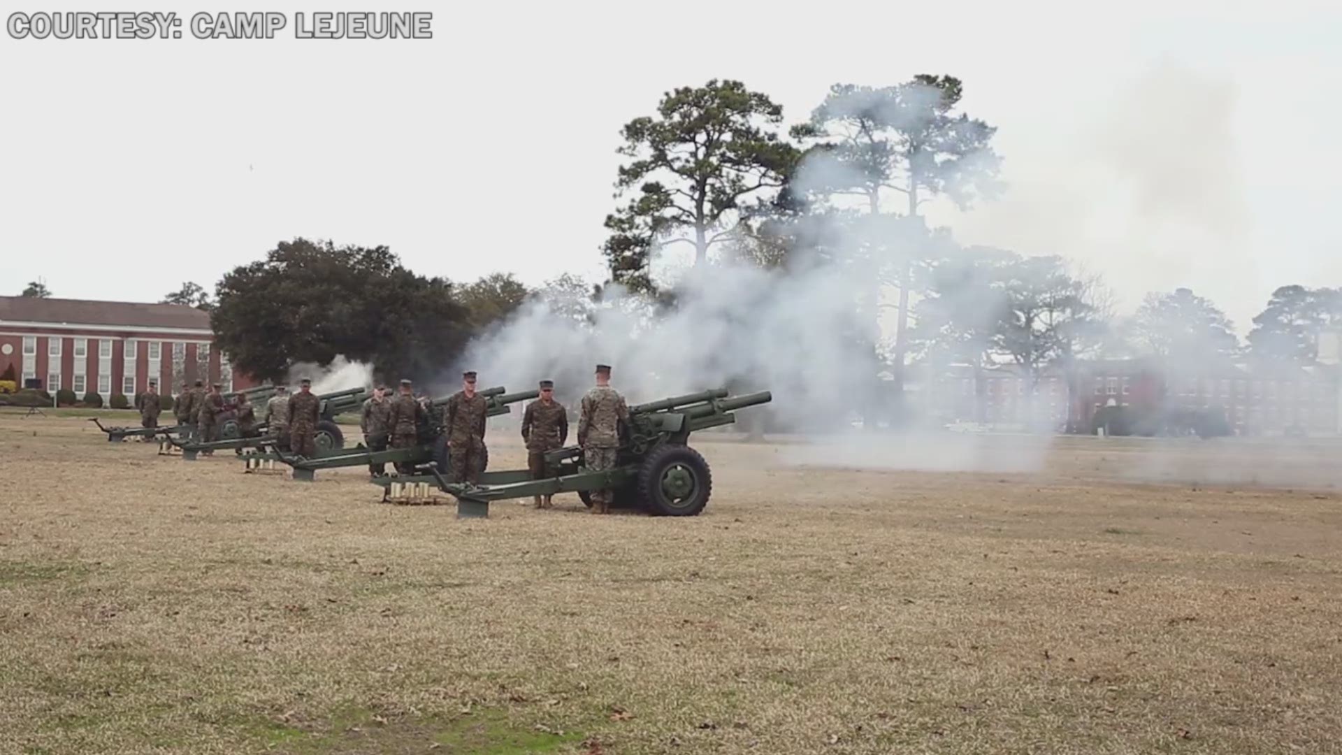 21-Gun Salute at Camp Lejeune in Honor of Presidents Day